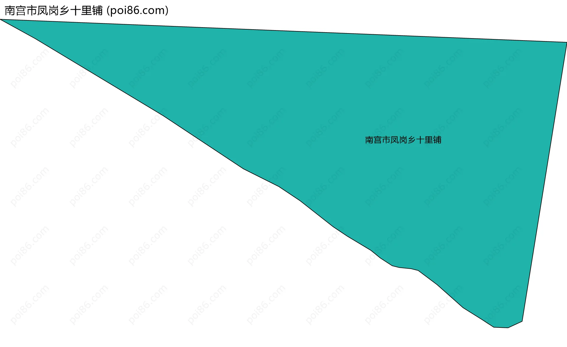 南宫市凤岗乡十里铺边界地图