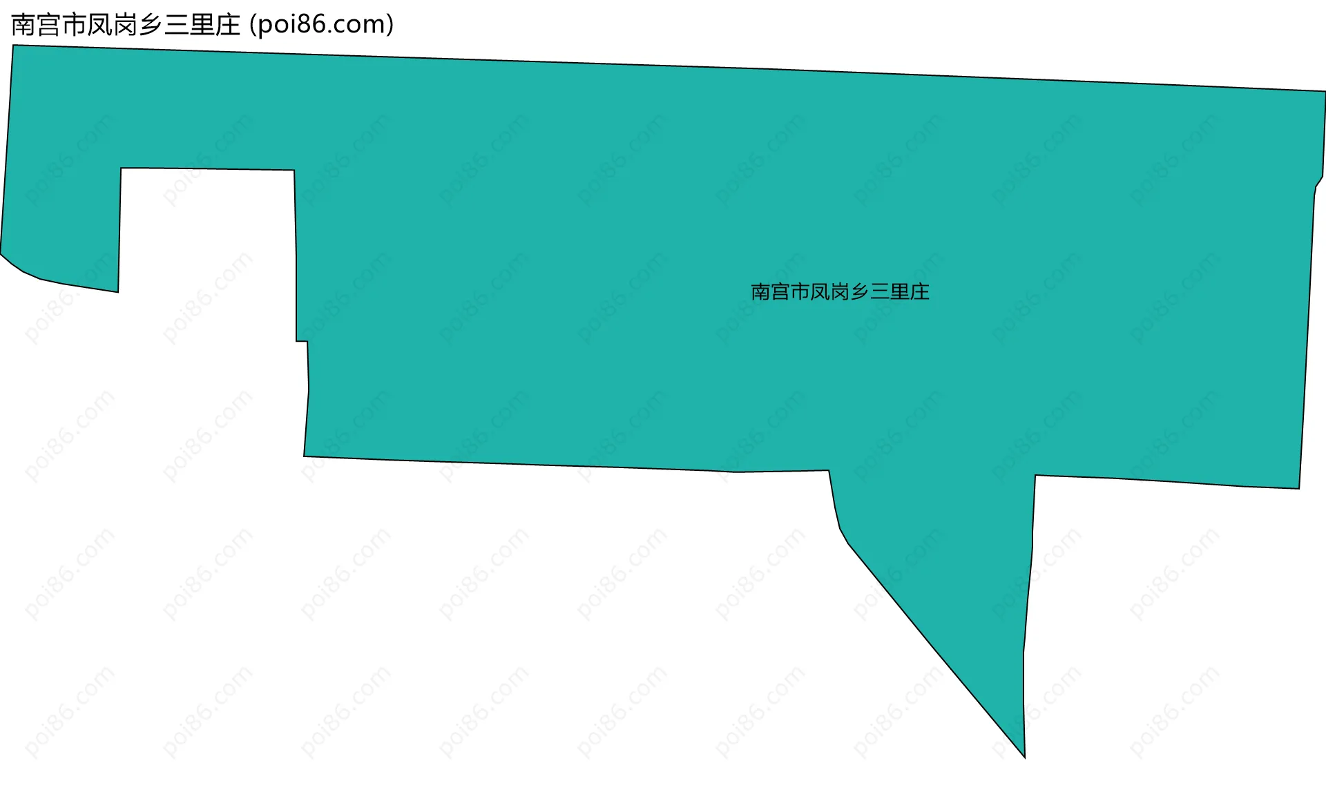 南宫市凤岗乡三里庄边界地图