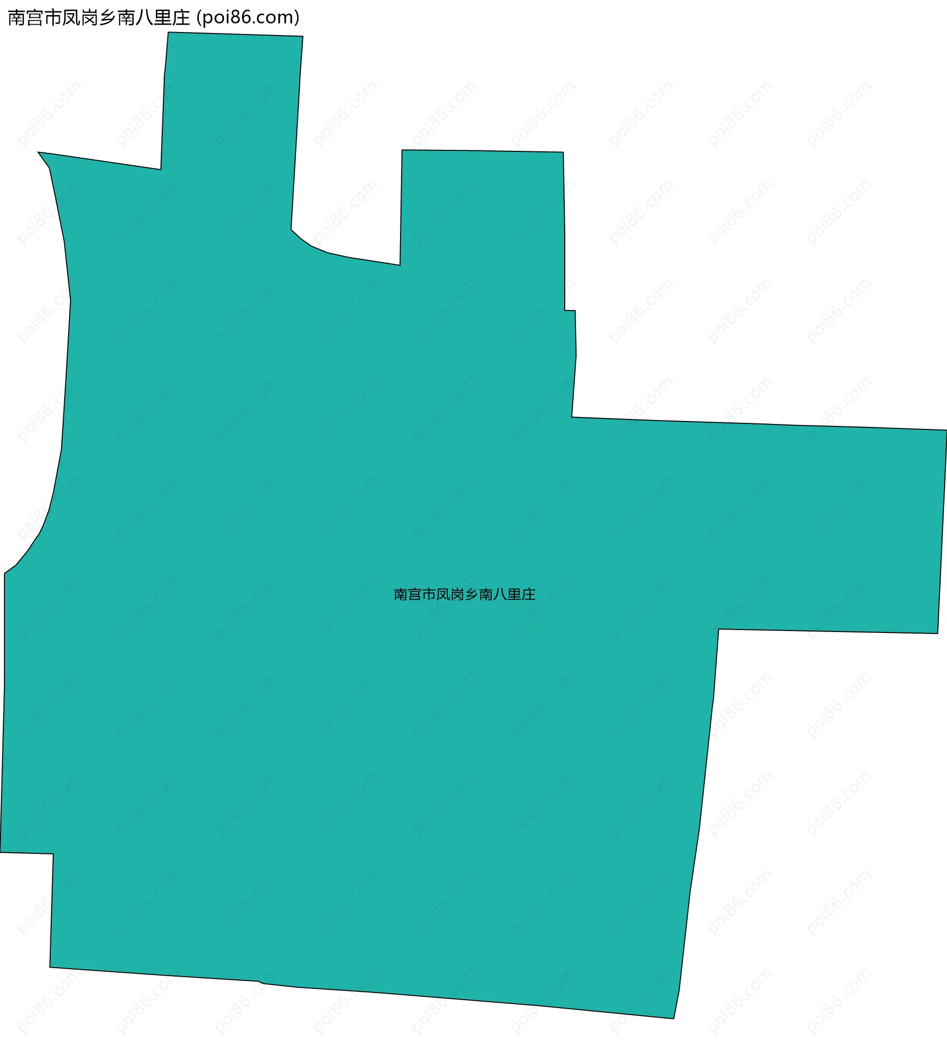 南宫市凤岗乡南八里庄边界地图