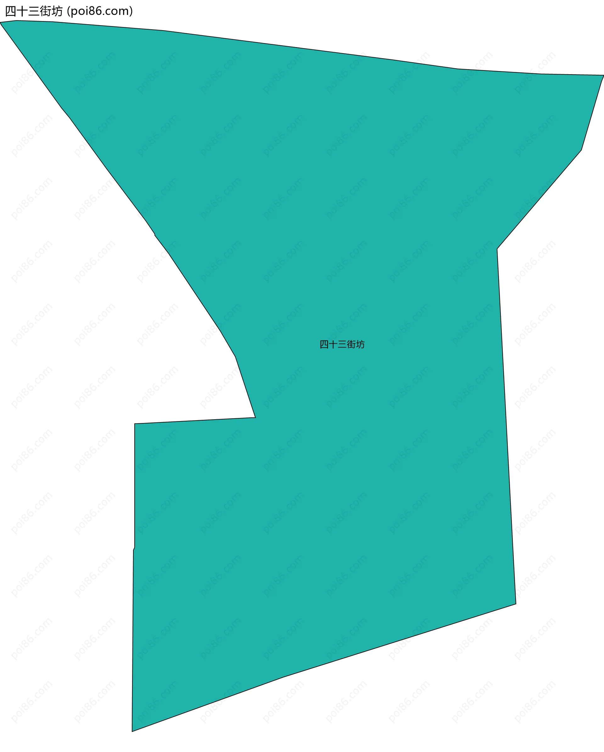 四十三街坊边界地图