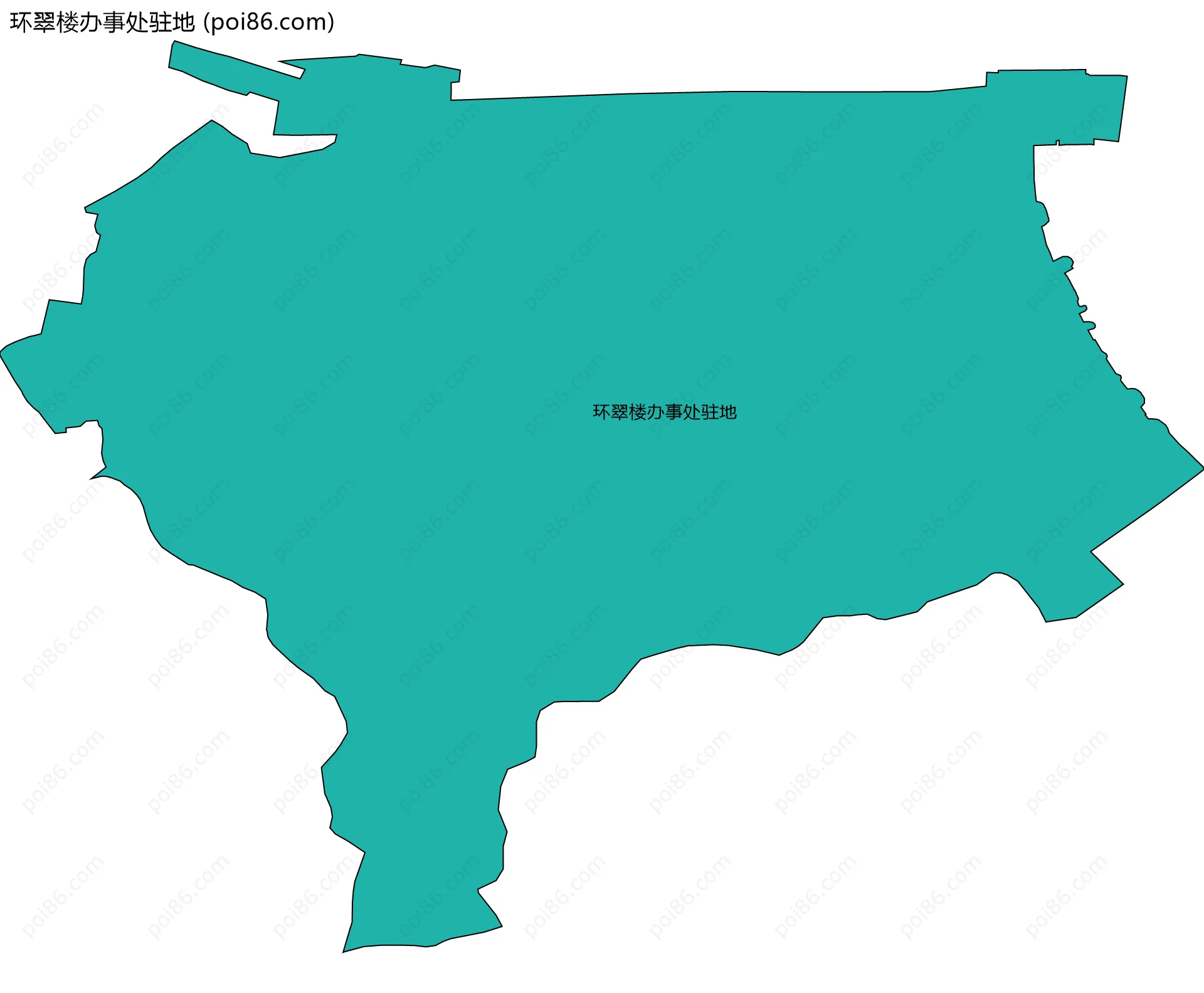环翠楼办事处驻地边界地图