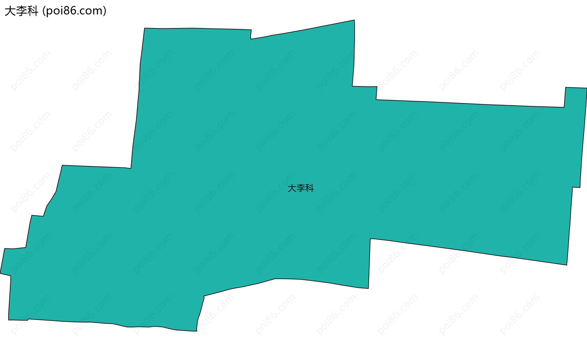 大李科边界地图