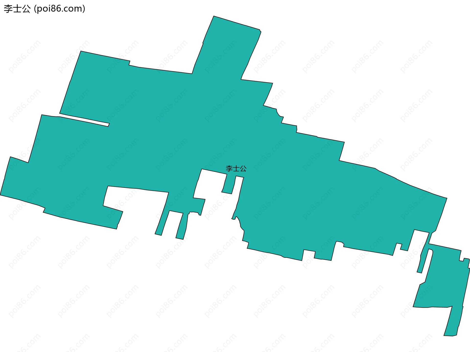李士公边界地图