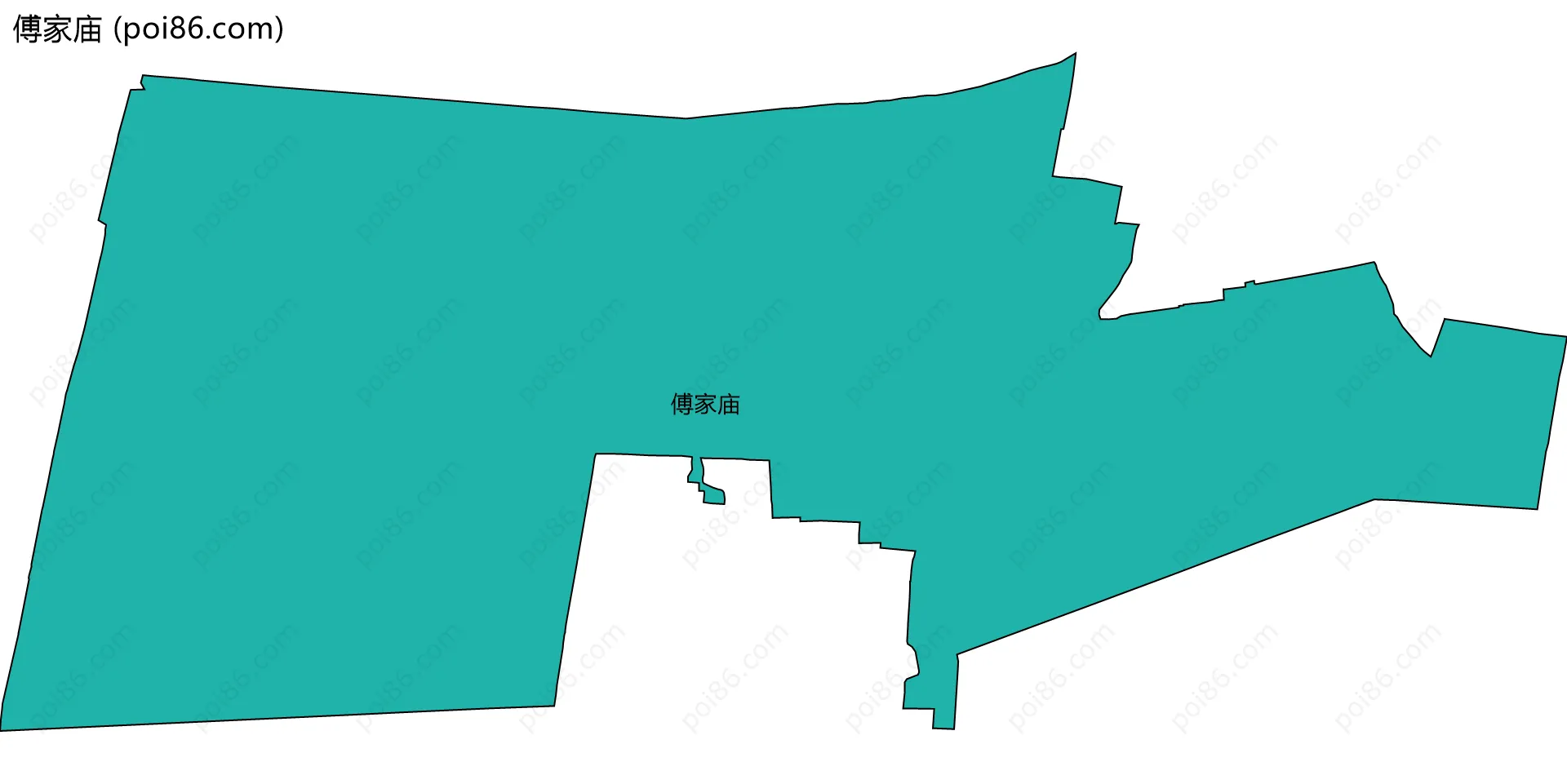 傅家庙边界地图