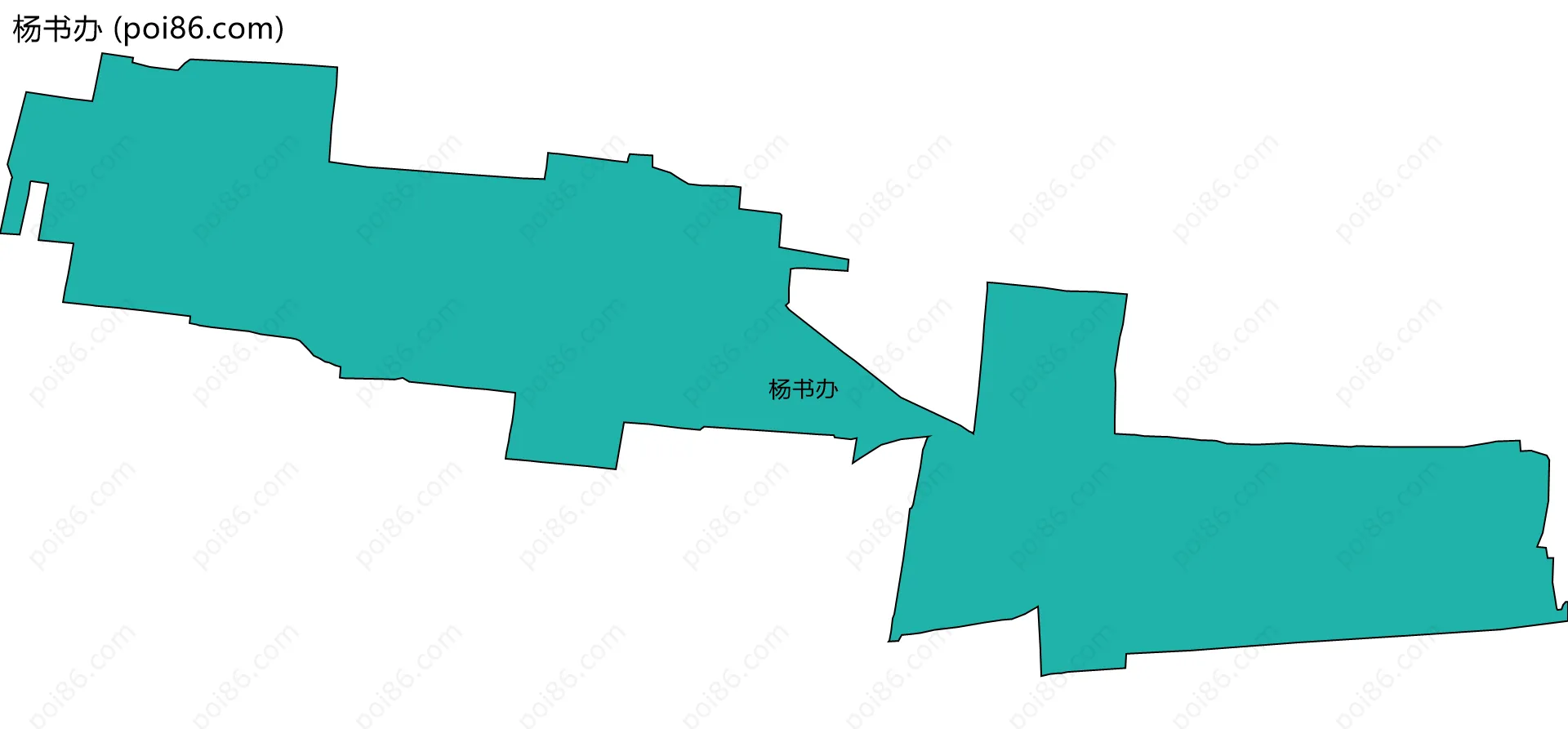 杨书办边界地图