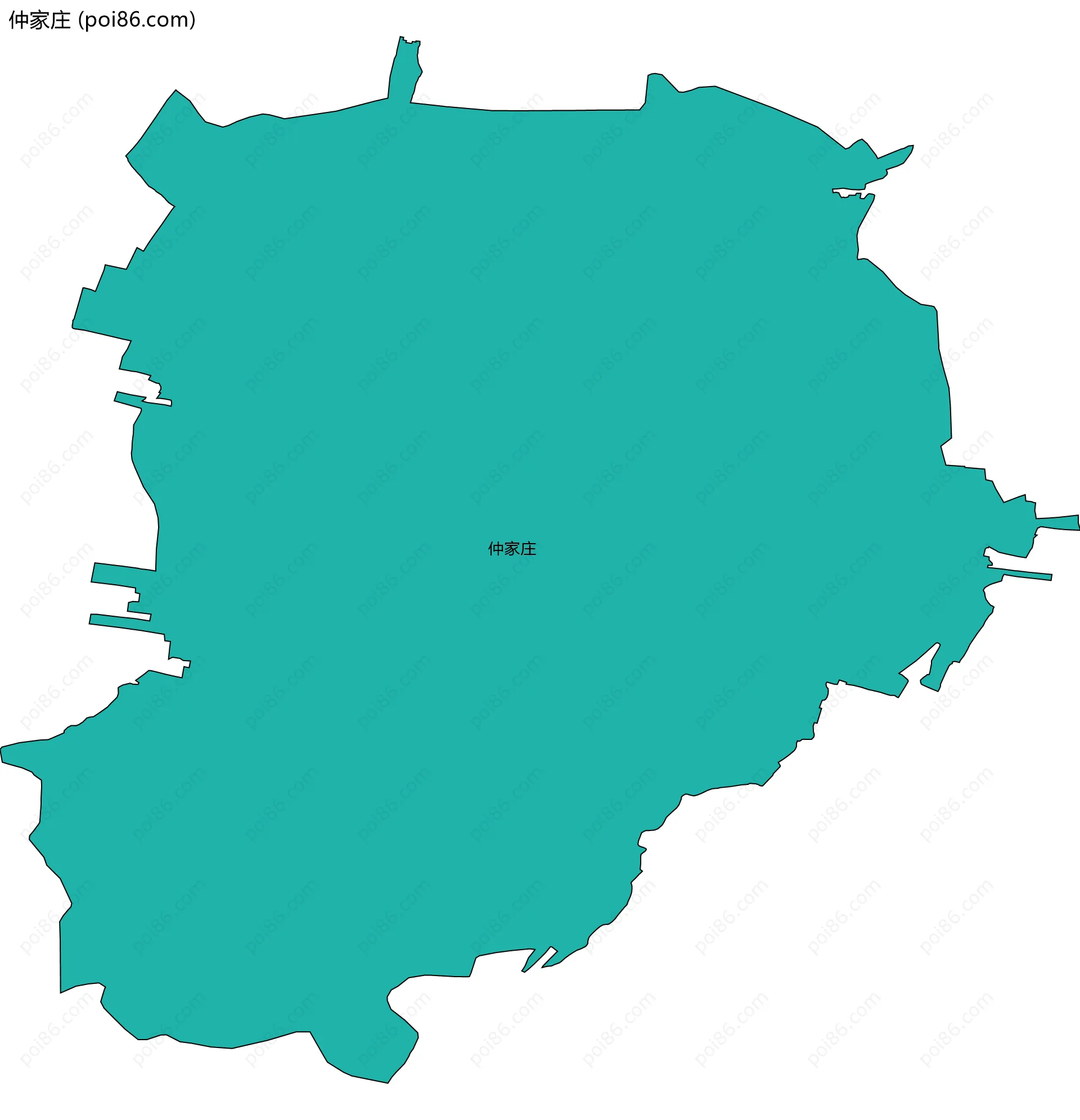 仲家庄边界地图
