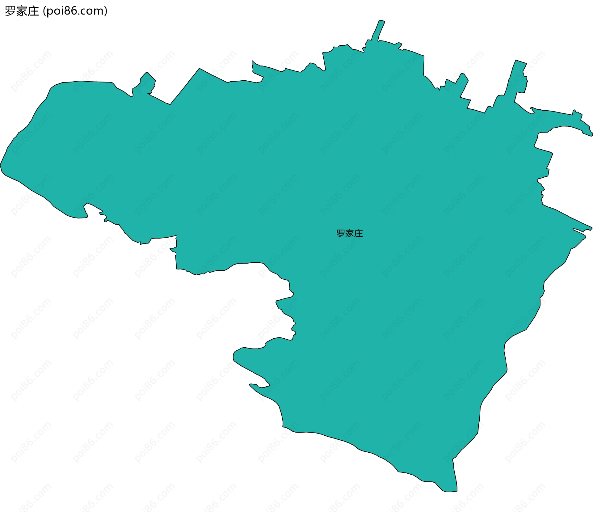 罗家庄边界地图