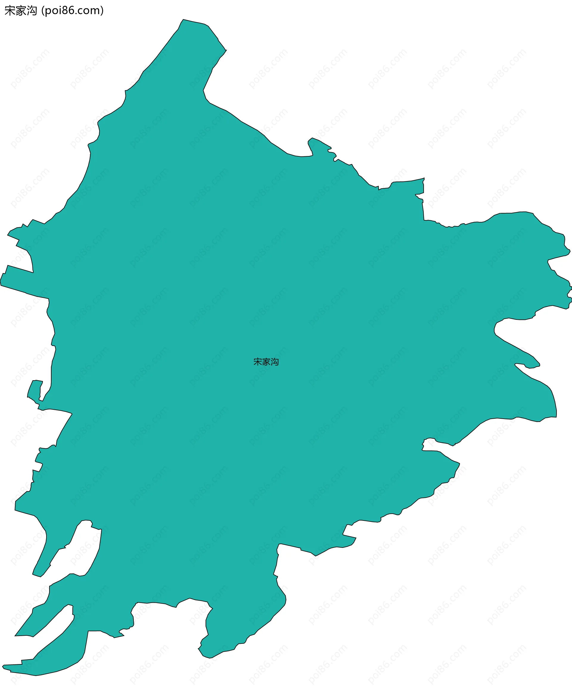 宋家沟边界地图