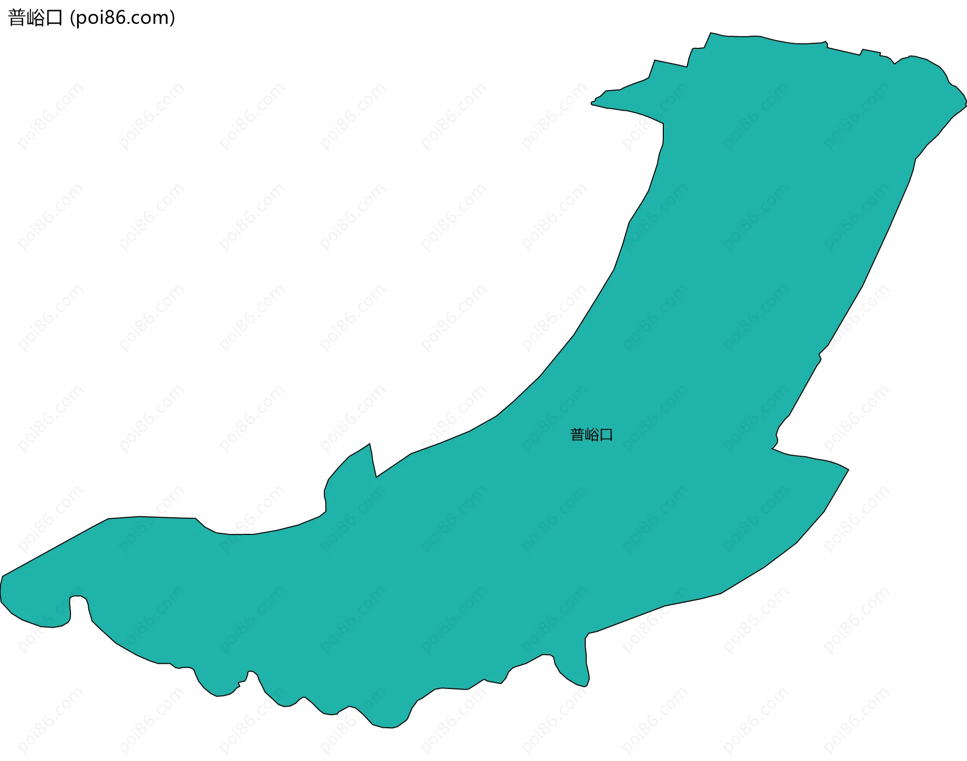 普峪口边界地图