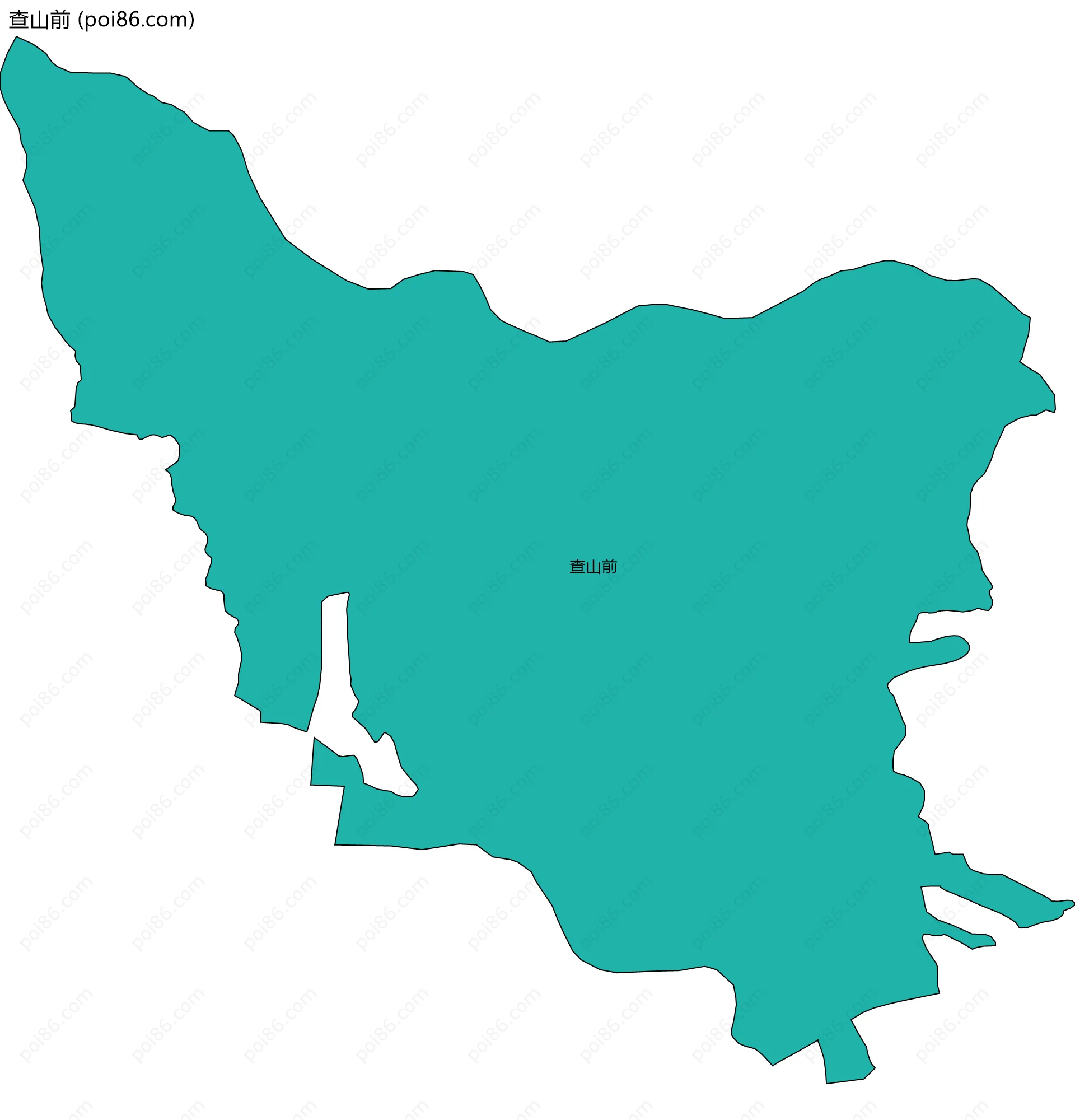 查山前边界地图