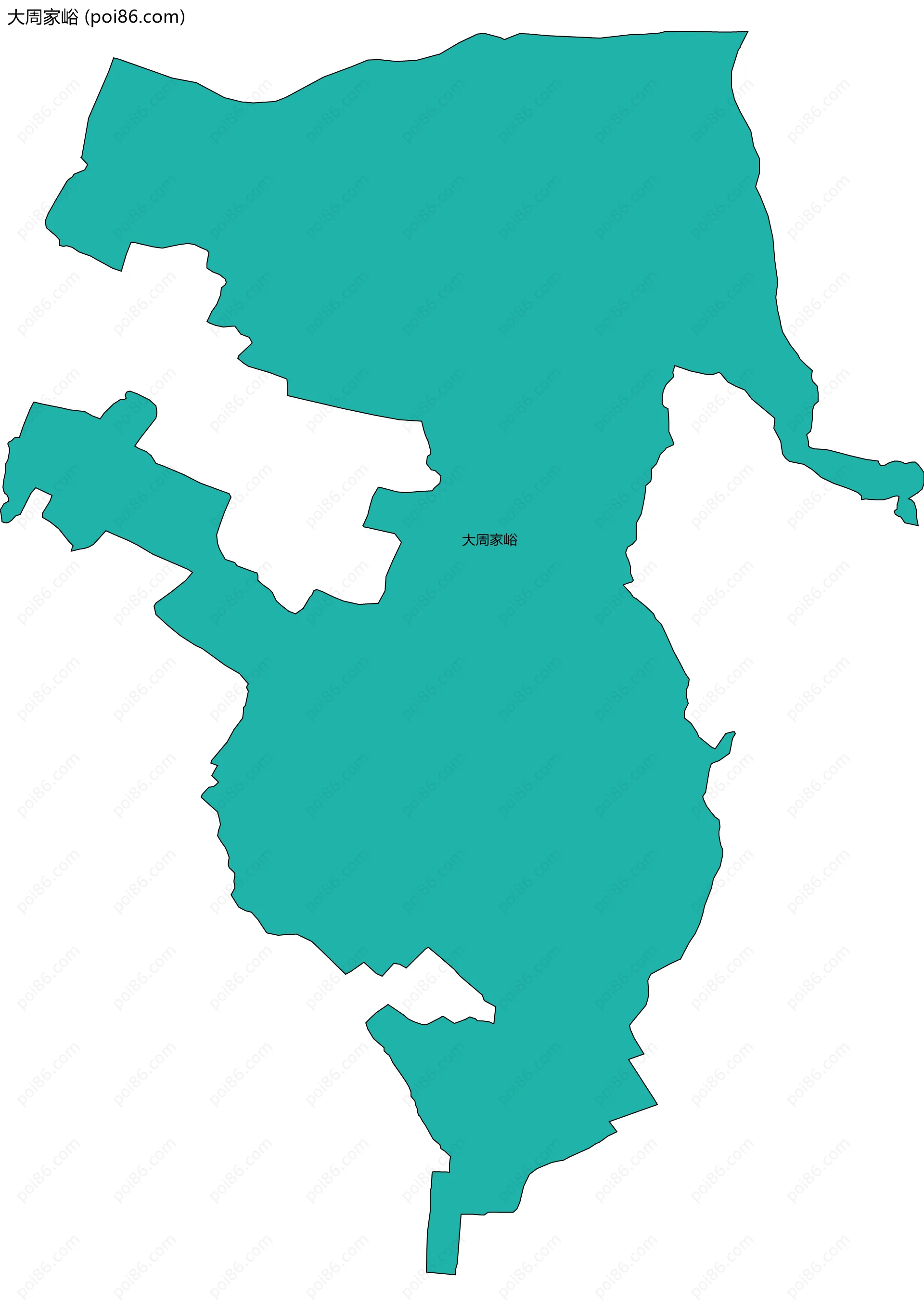 大周家峪边界地图