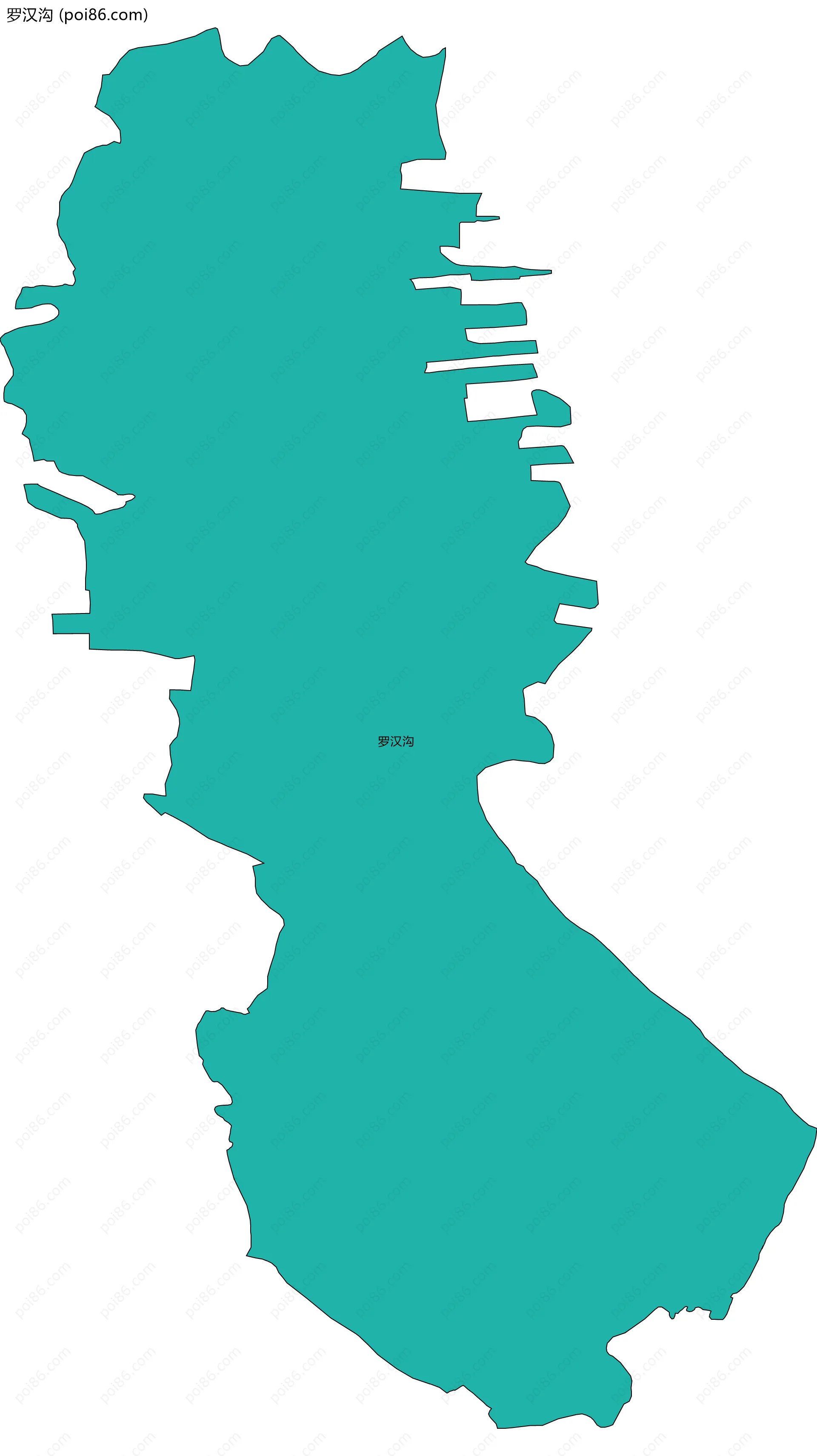 罗汉沟边界地图