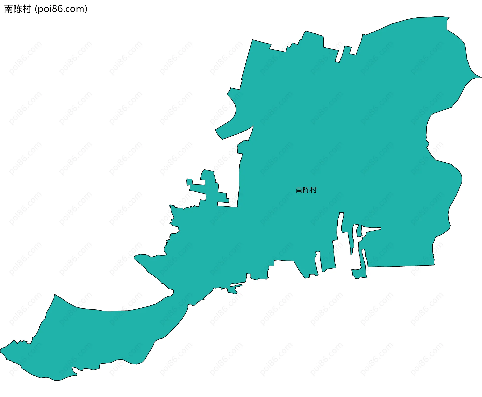 南陈村边界地图