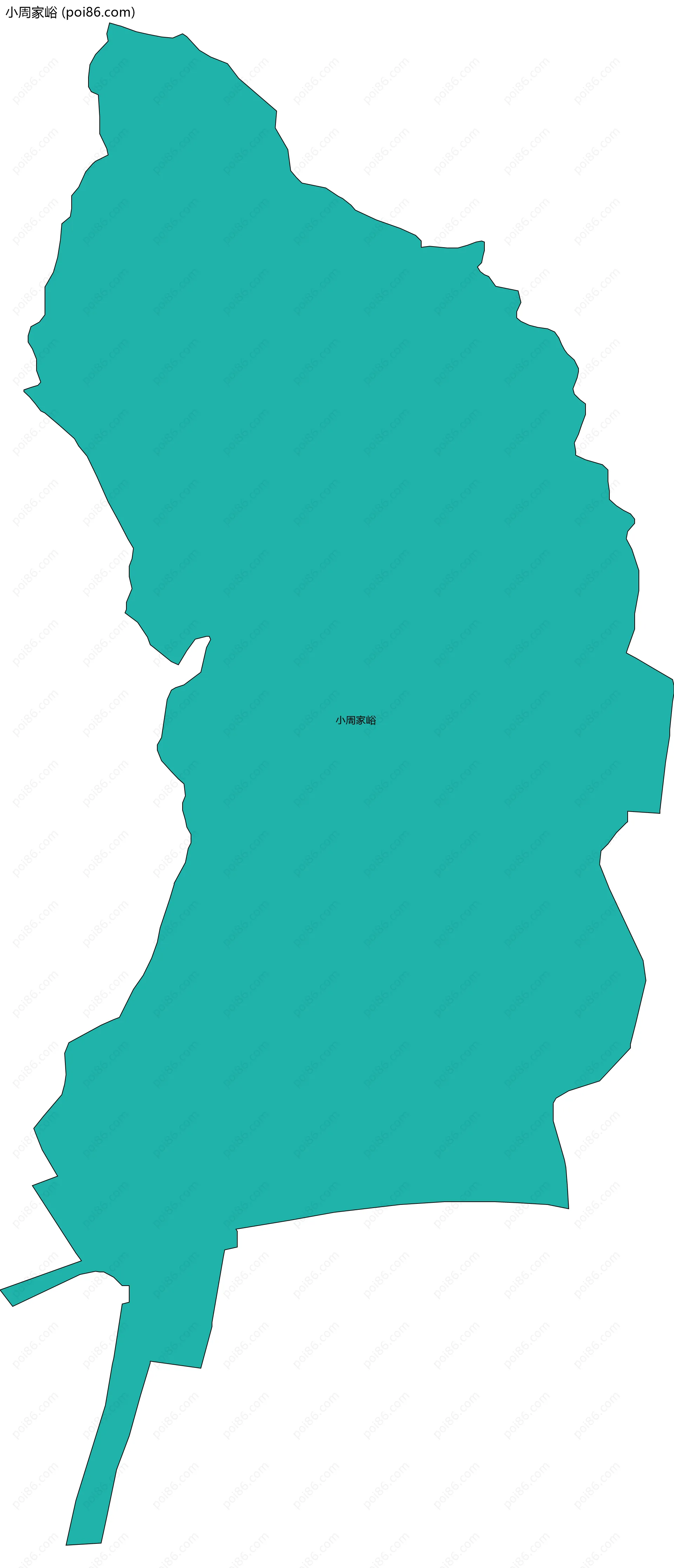 小周家峪边界地图