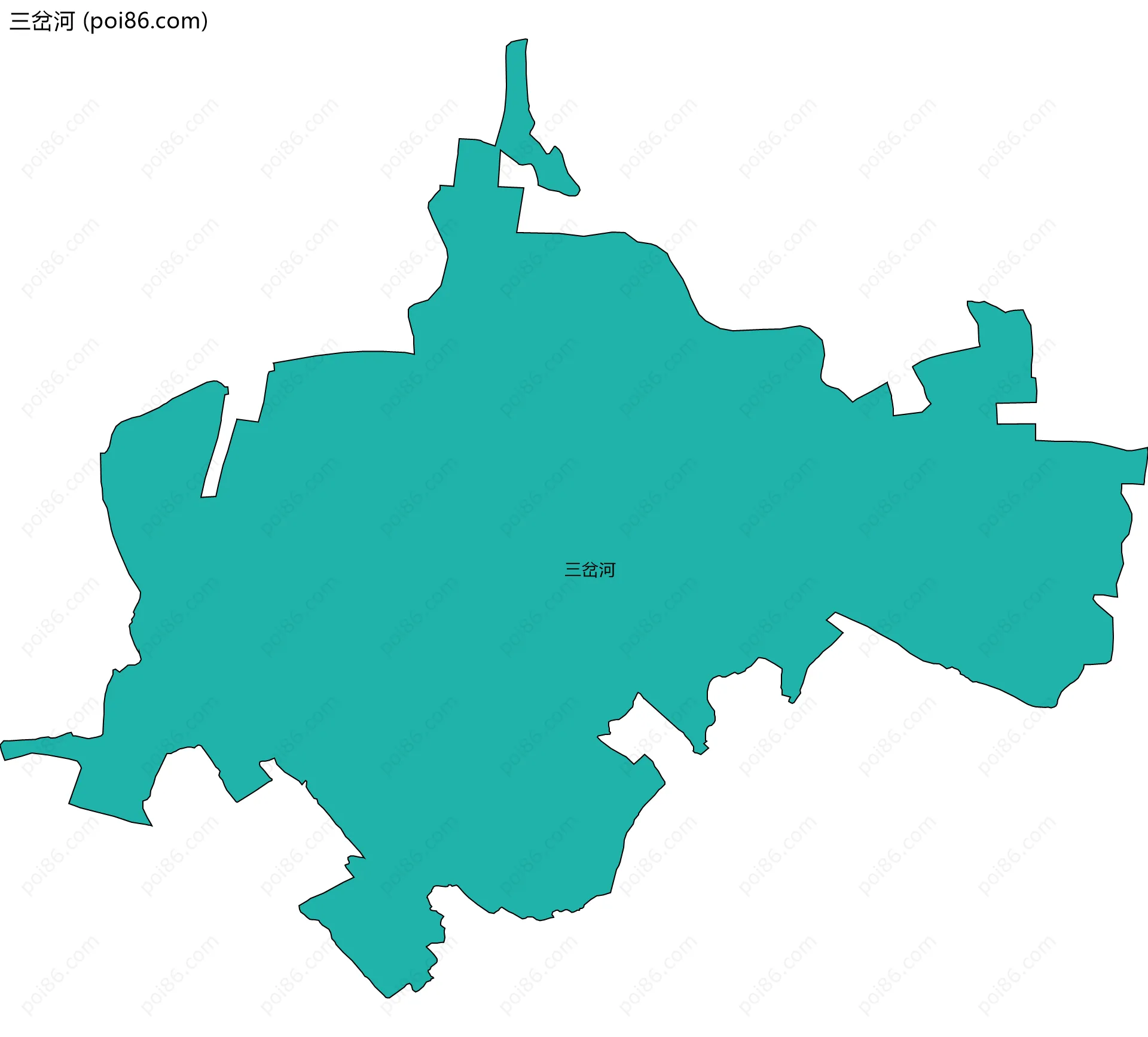 三岔河边界地图