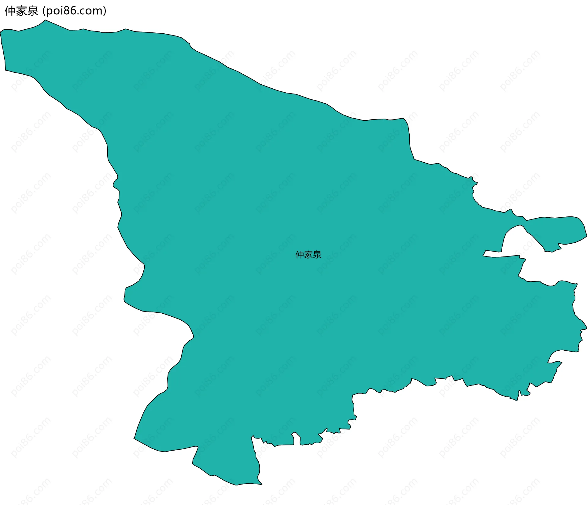 仲家泉边界地图