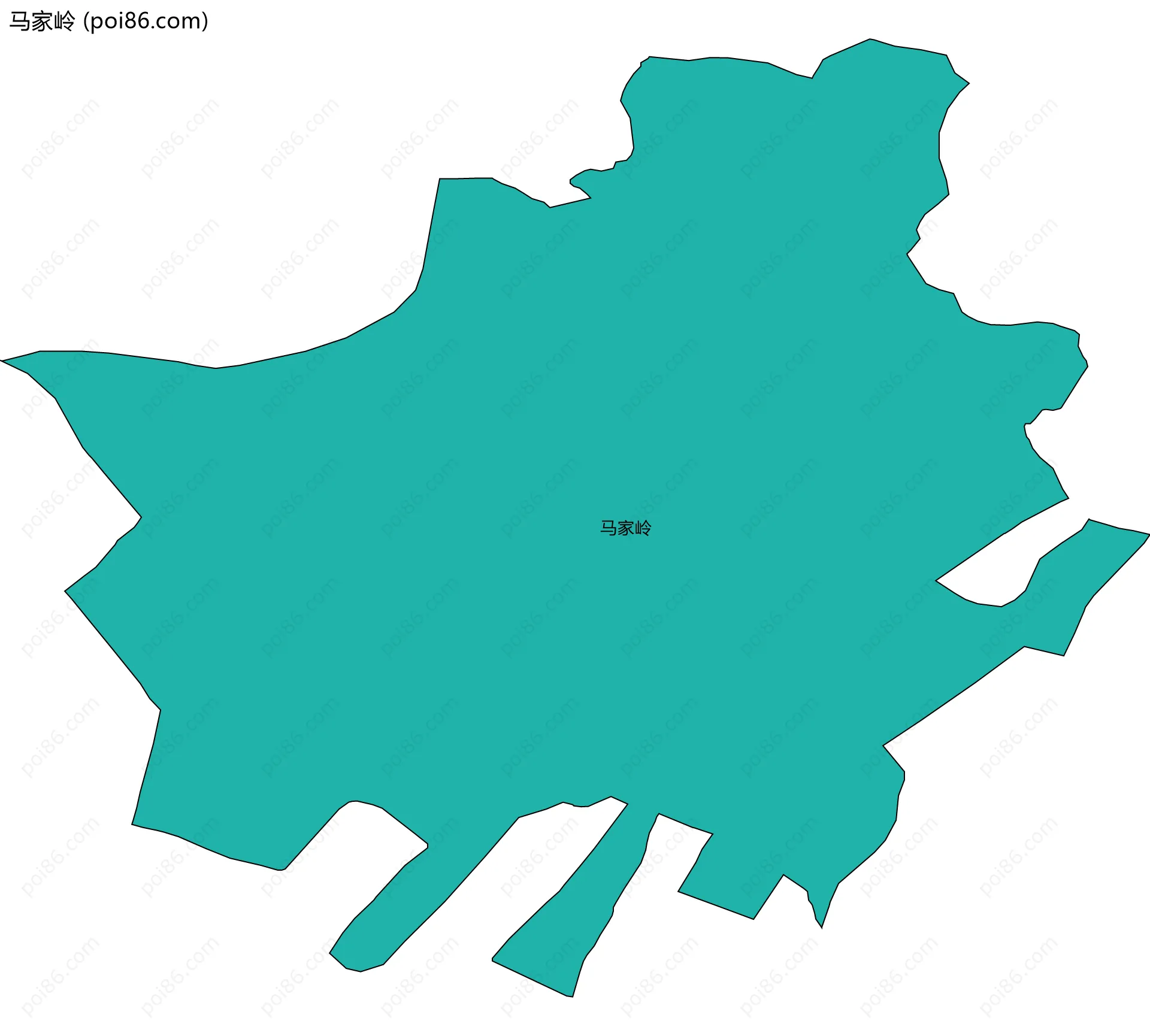 马家岭边界地图