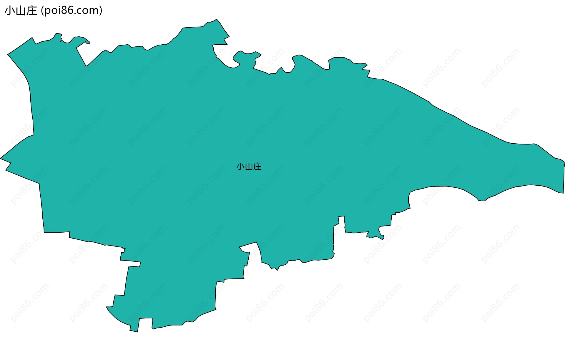 小山庄边界地图