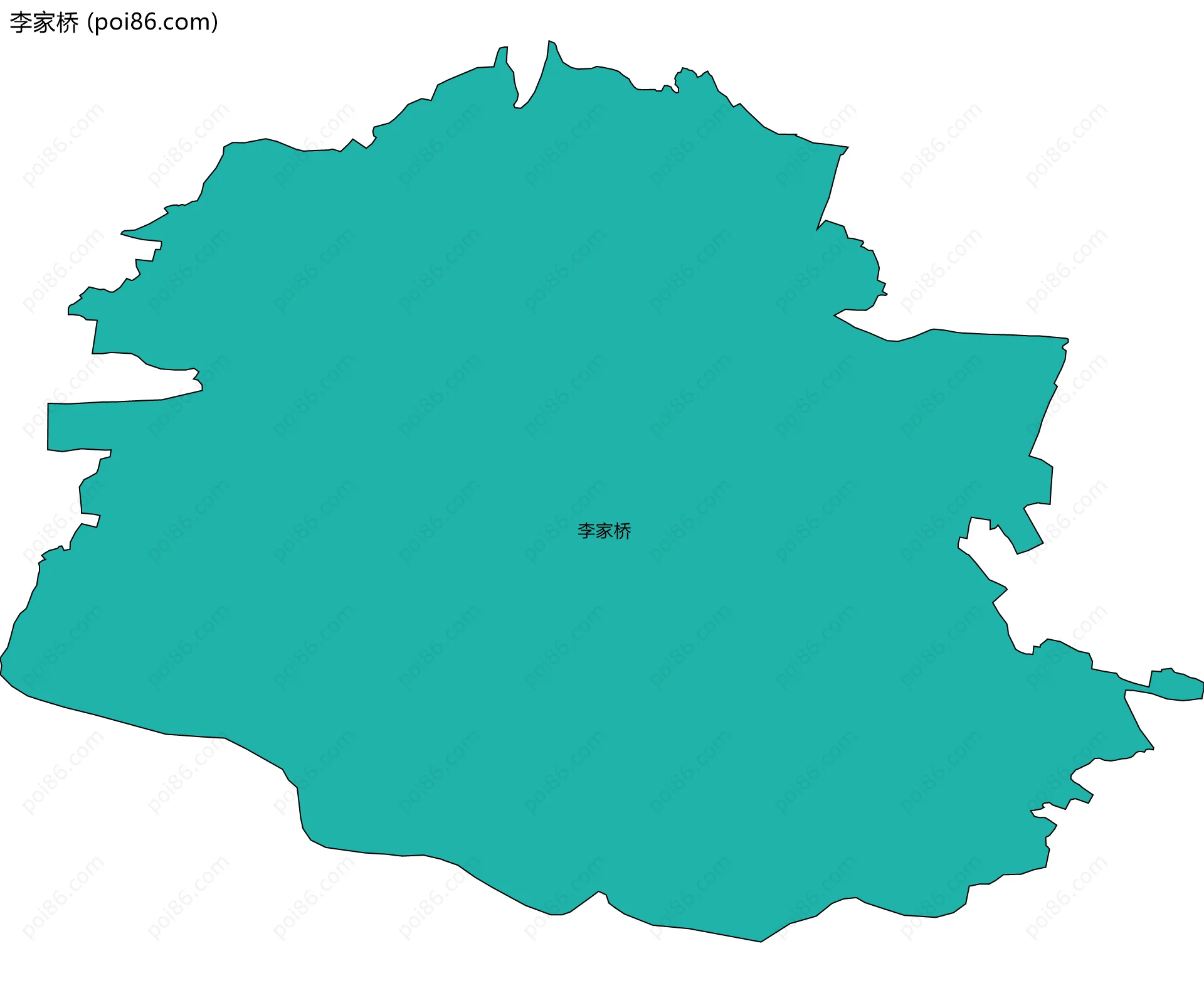 李家桥边界地图