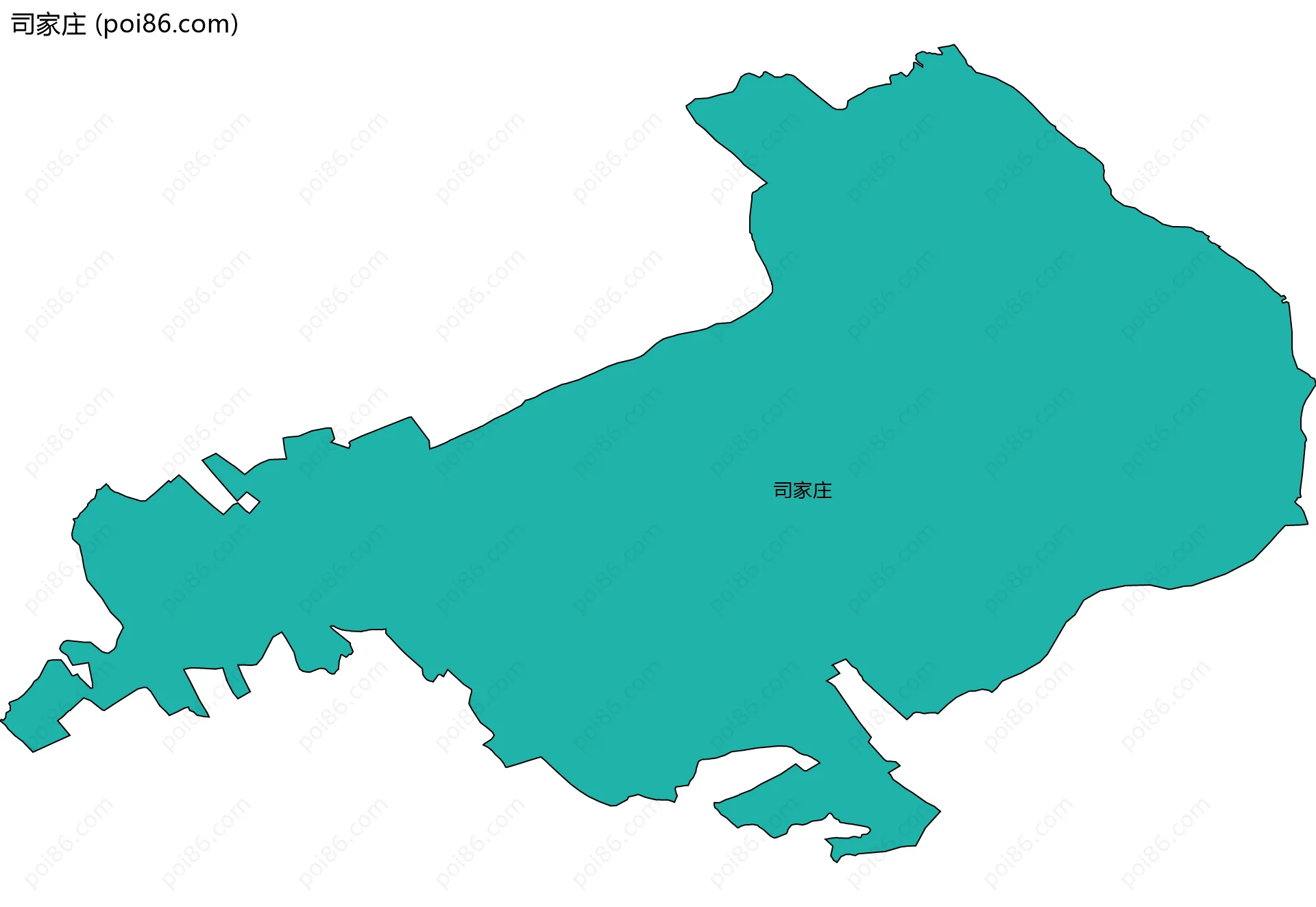 司家庄边界地图