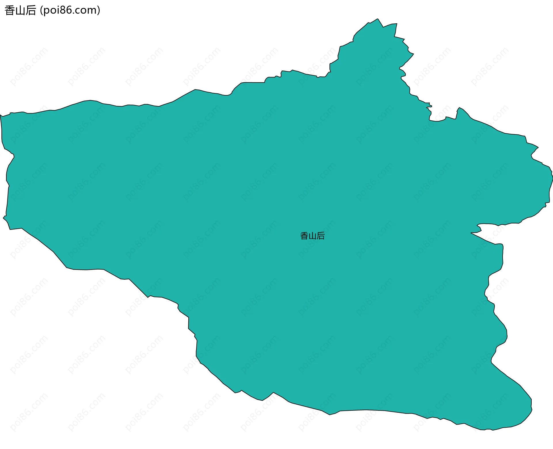 香山后边界地图