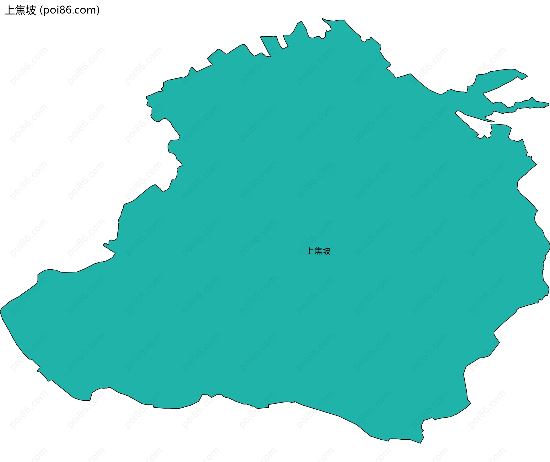 上焦坡边界地图