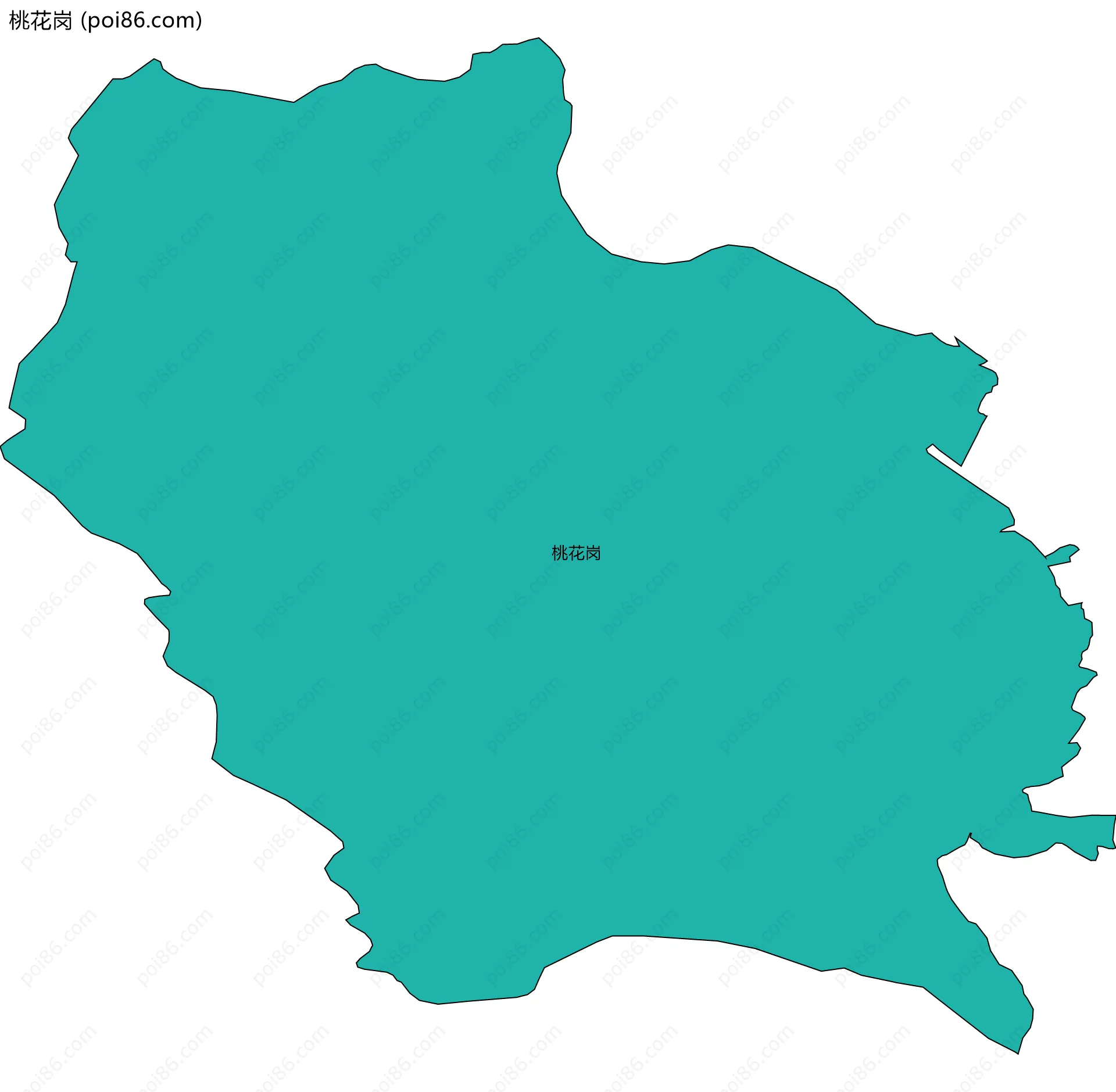 桃花岗边界地图