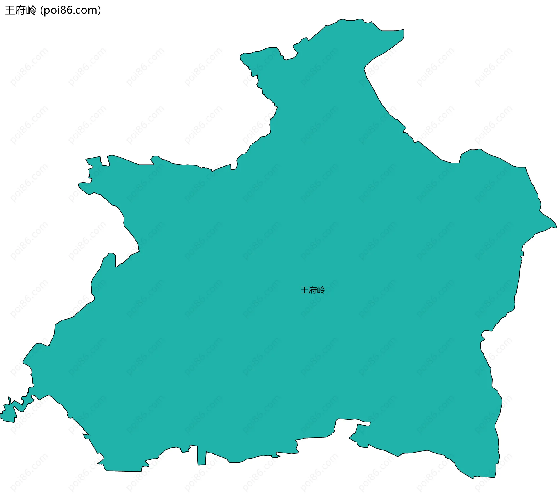 王府岭边界地图
