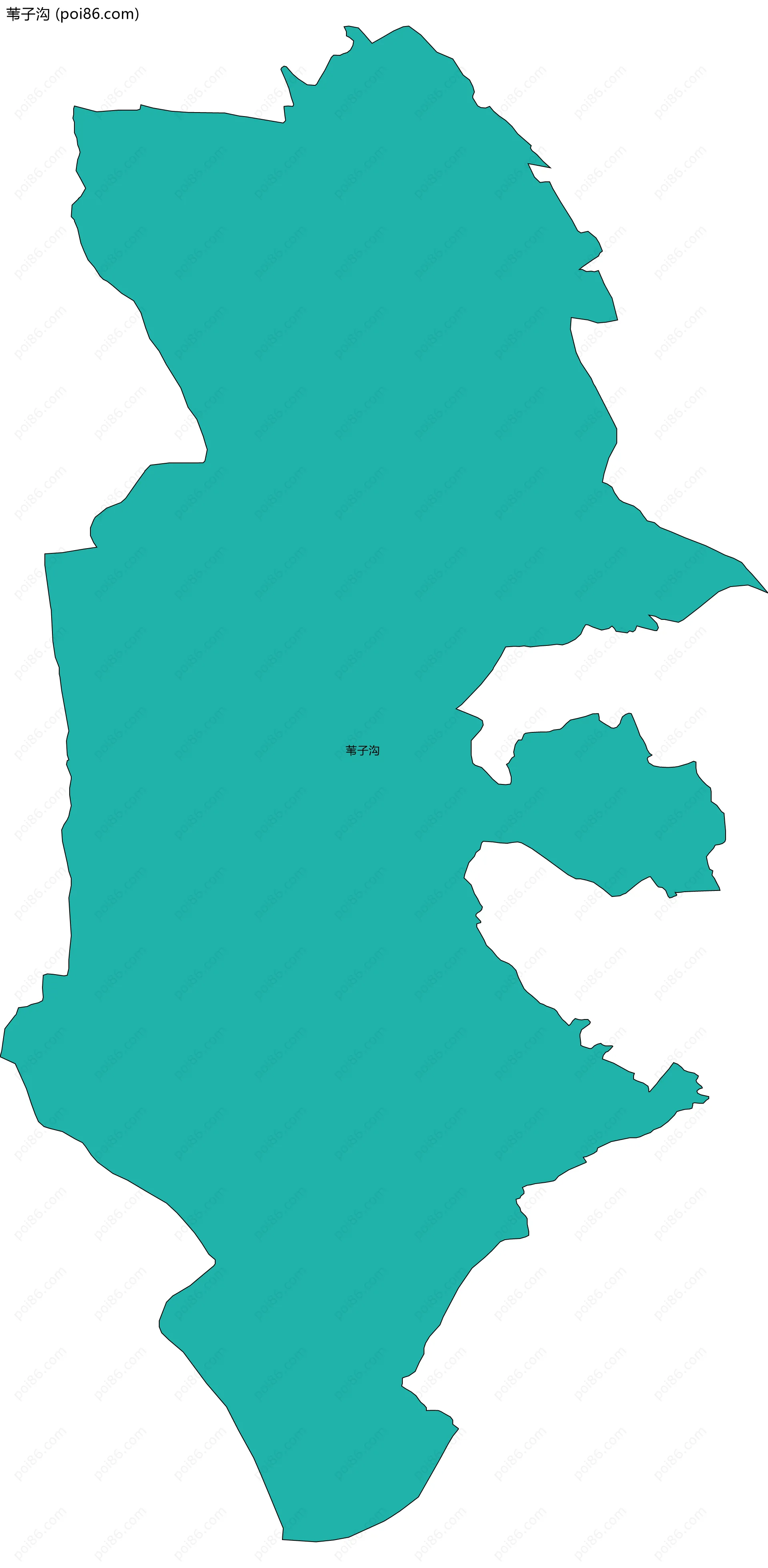 苇子沟边界地图