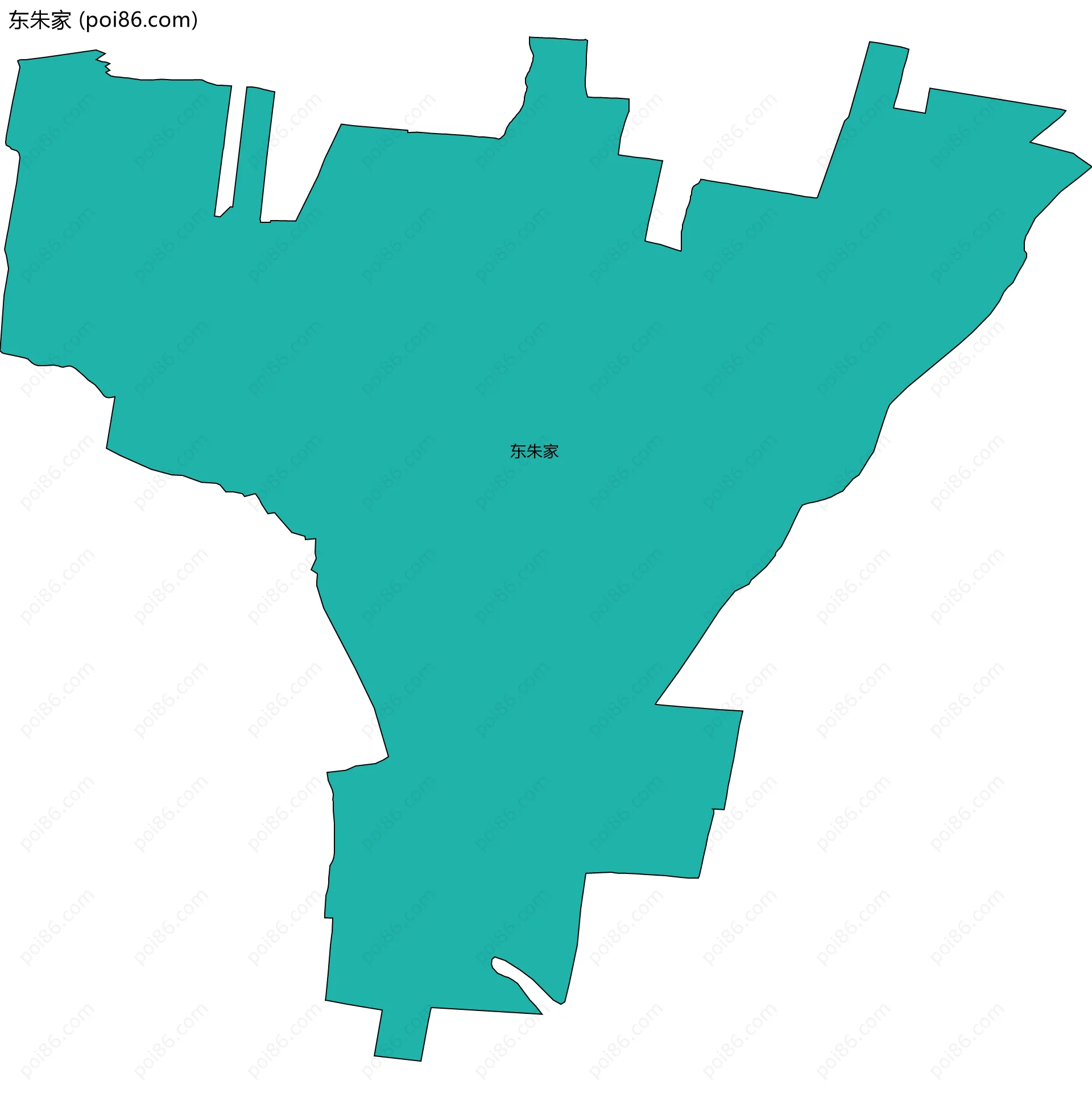东朱家边界地图