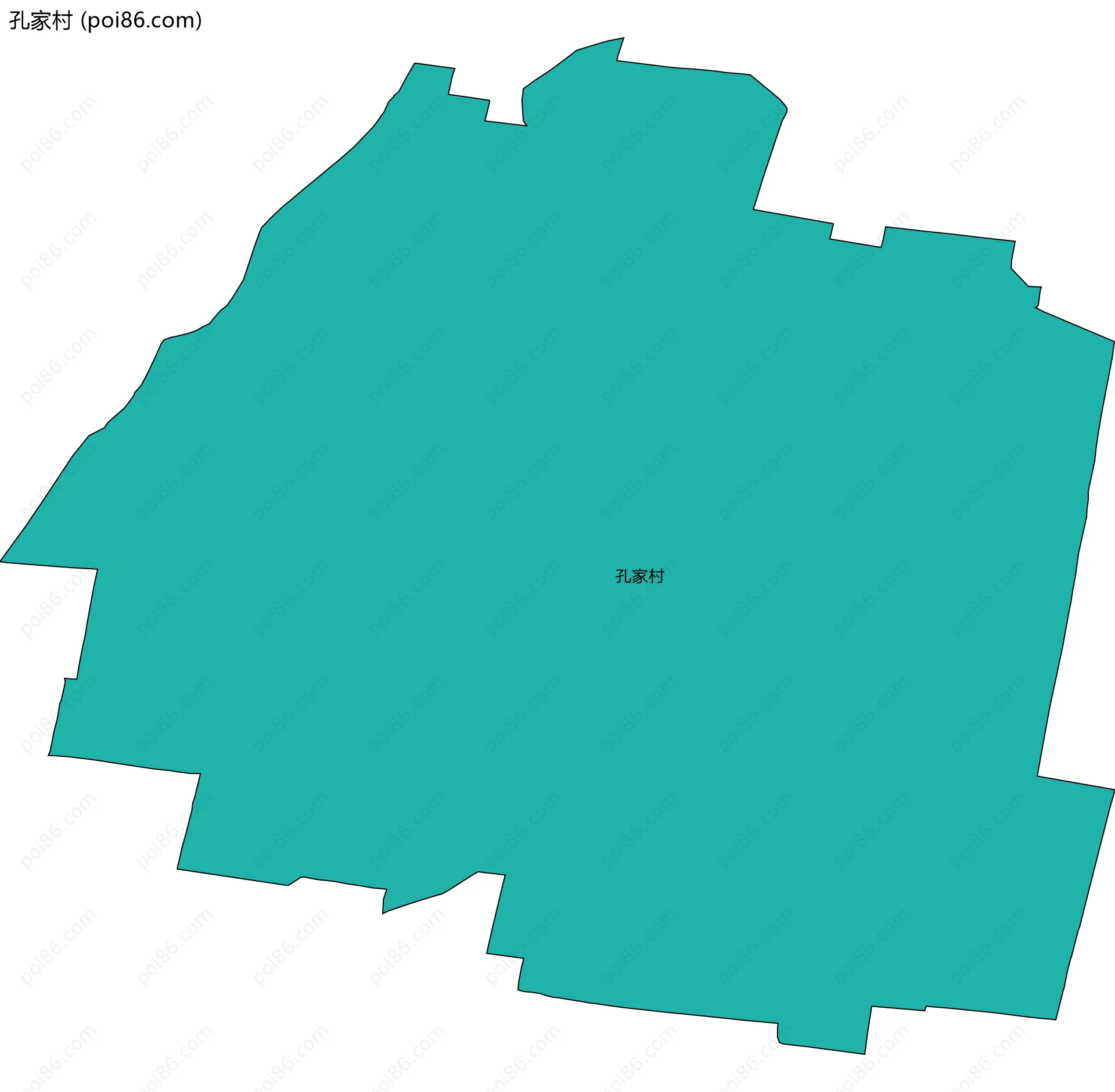 孔家村边界地图