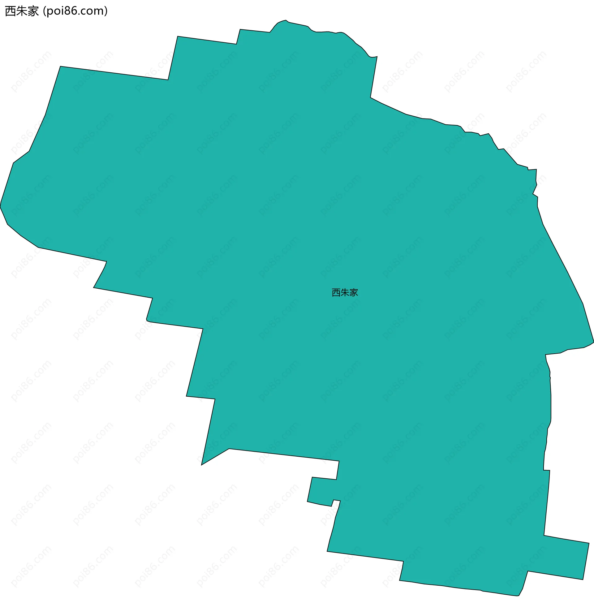 西朱家边界地图