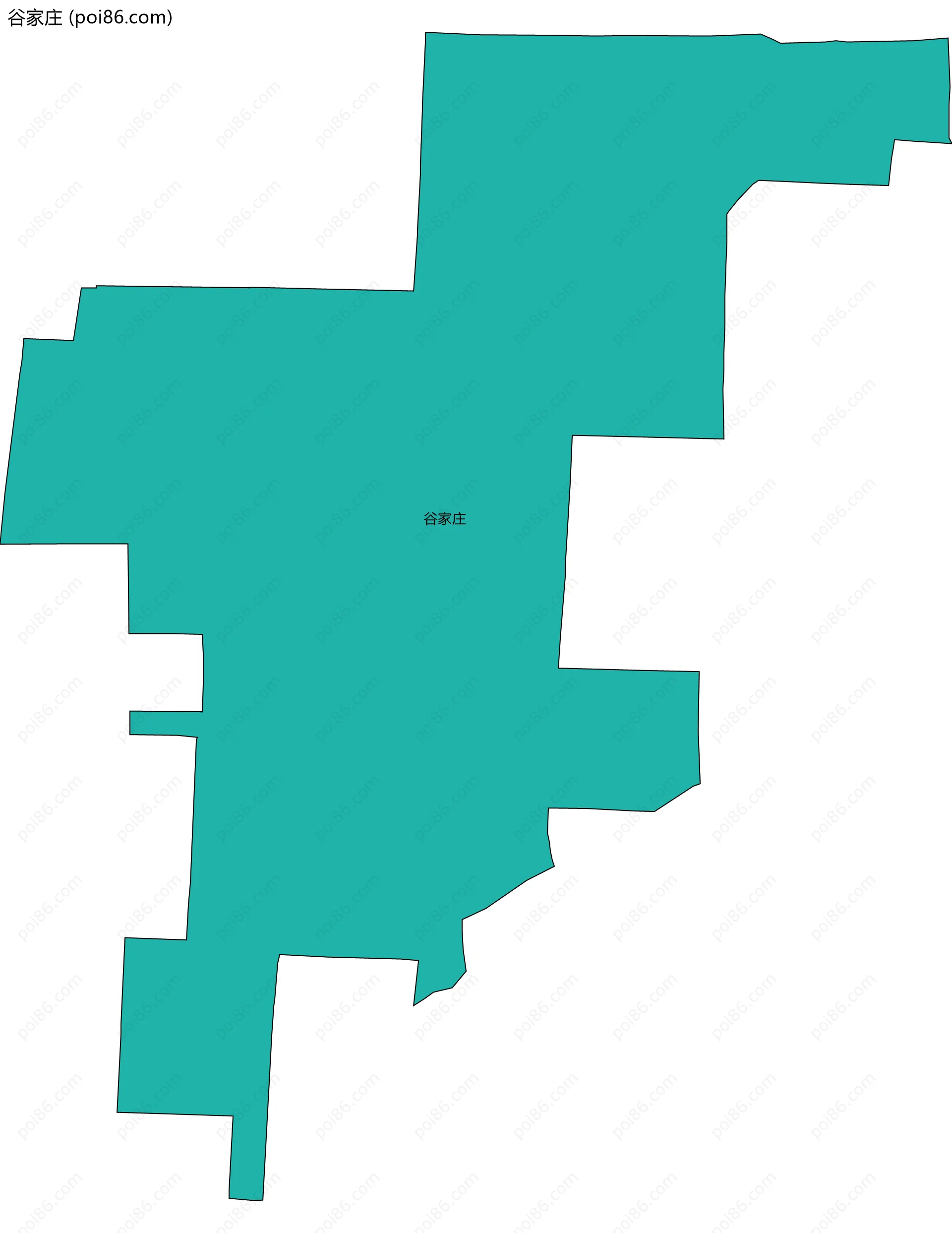 谷家庄边界地图