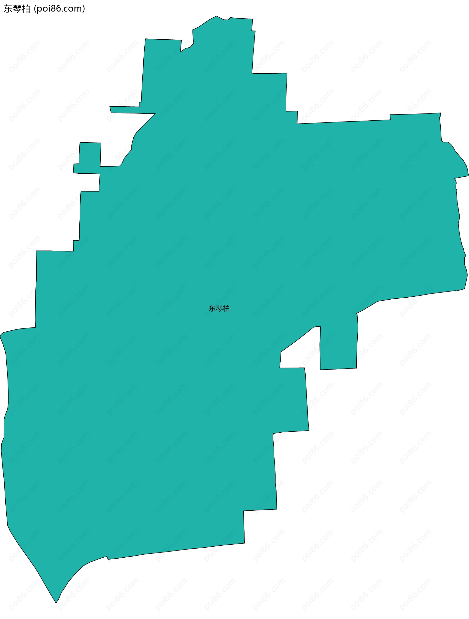 东琴柏边界地图