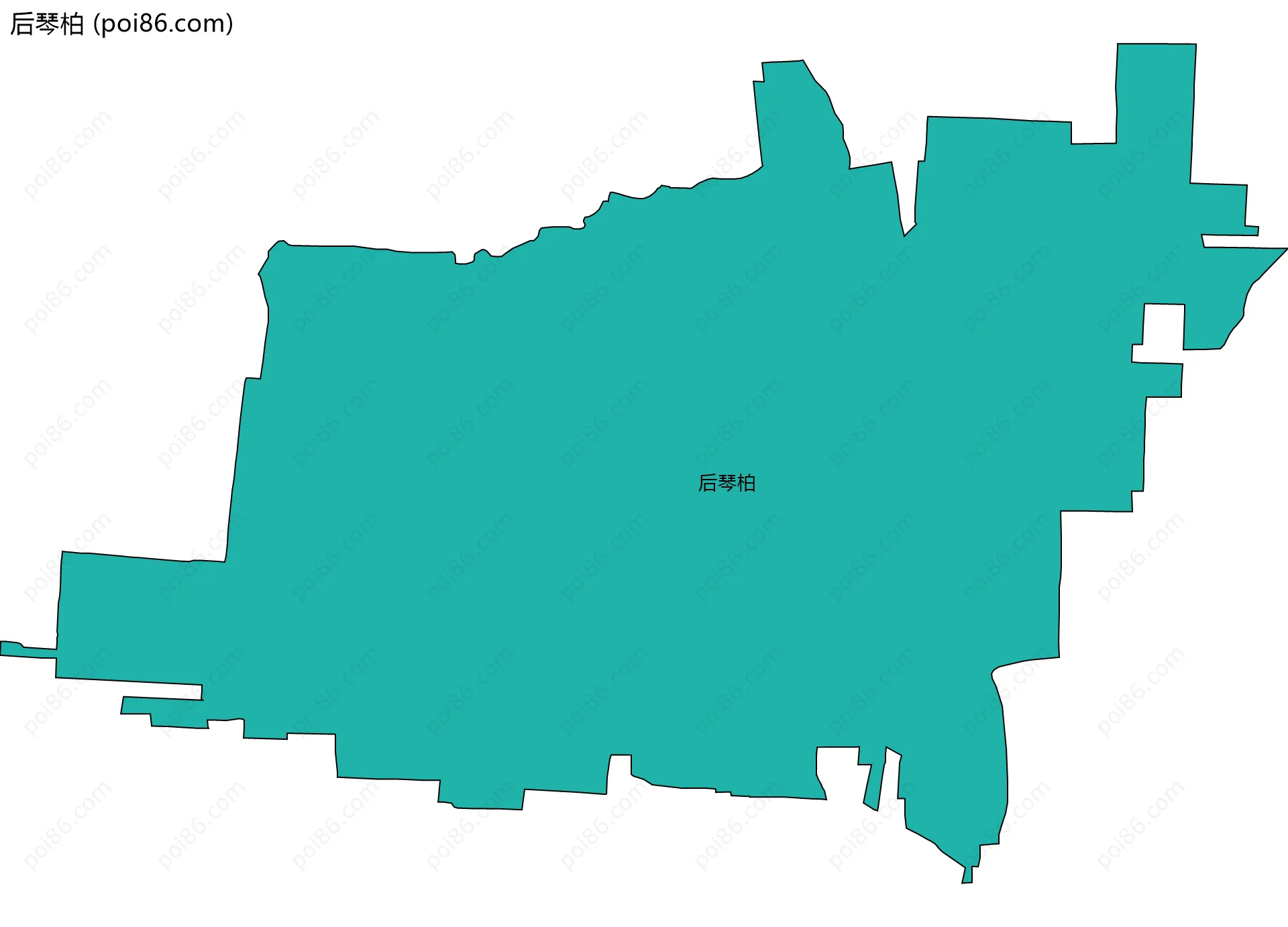 后琴柏边界地图