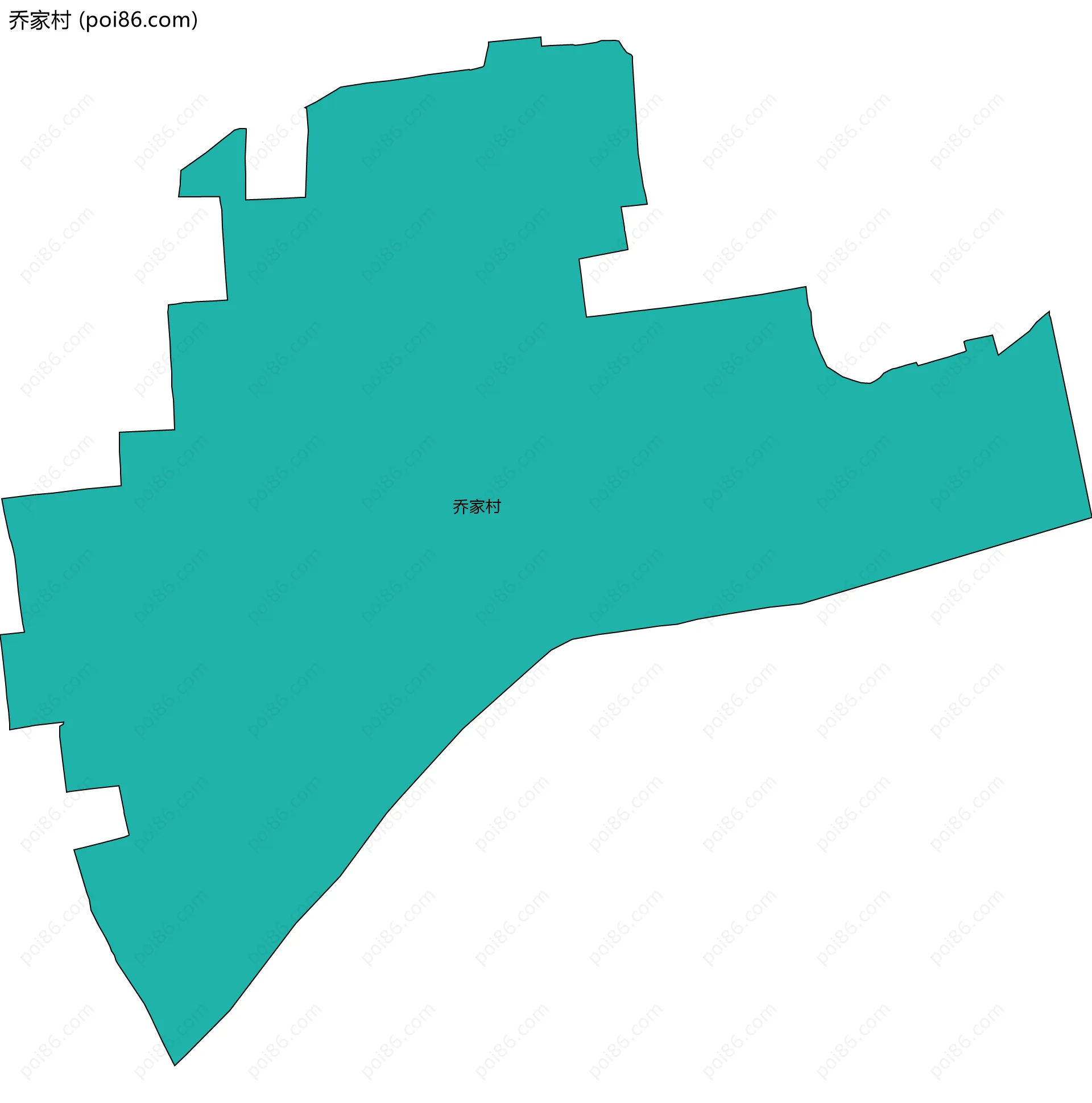 乔家村边界地图