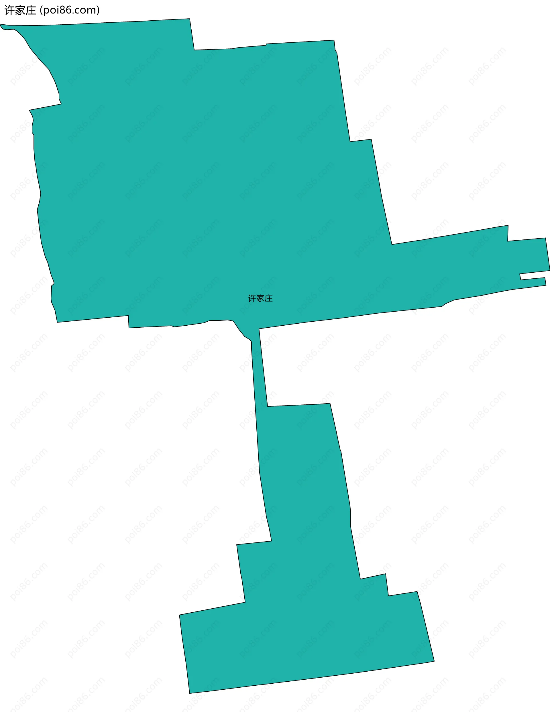 许家庄边界地图