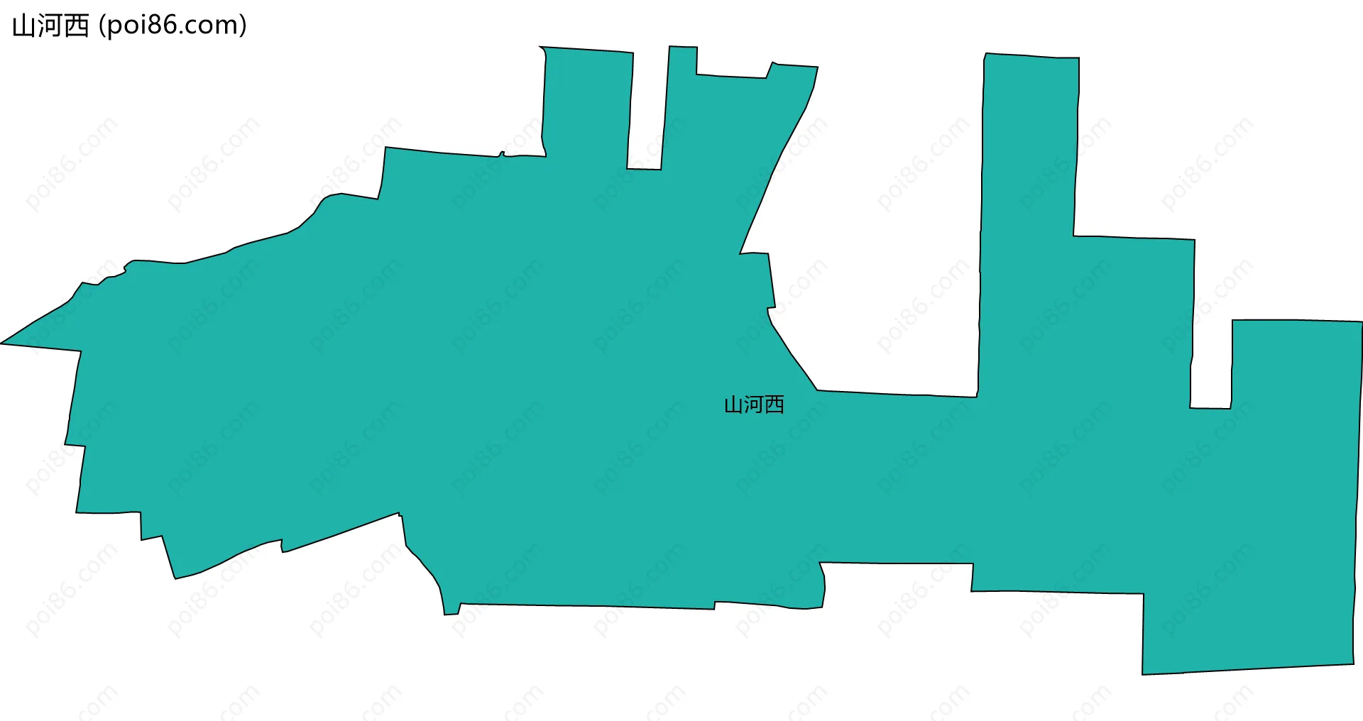 山河西边界地图