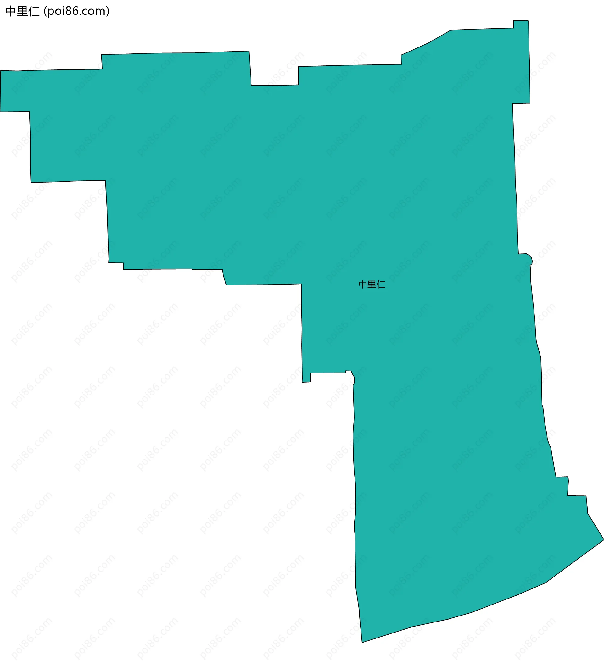 中里仁边界地图