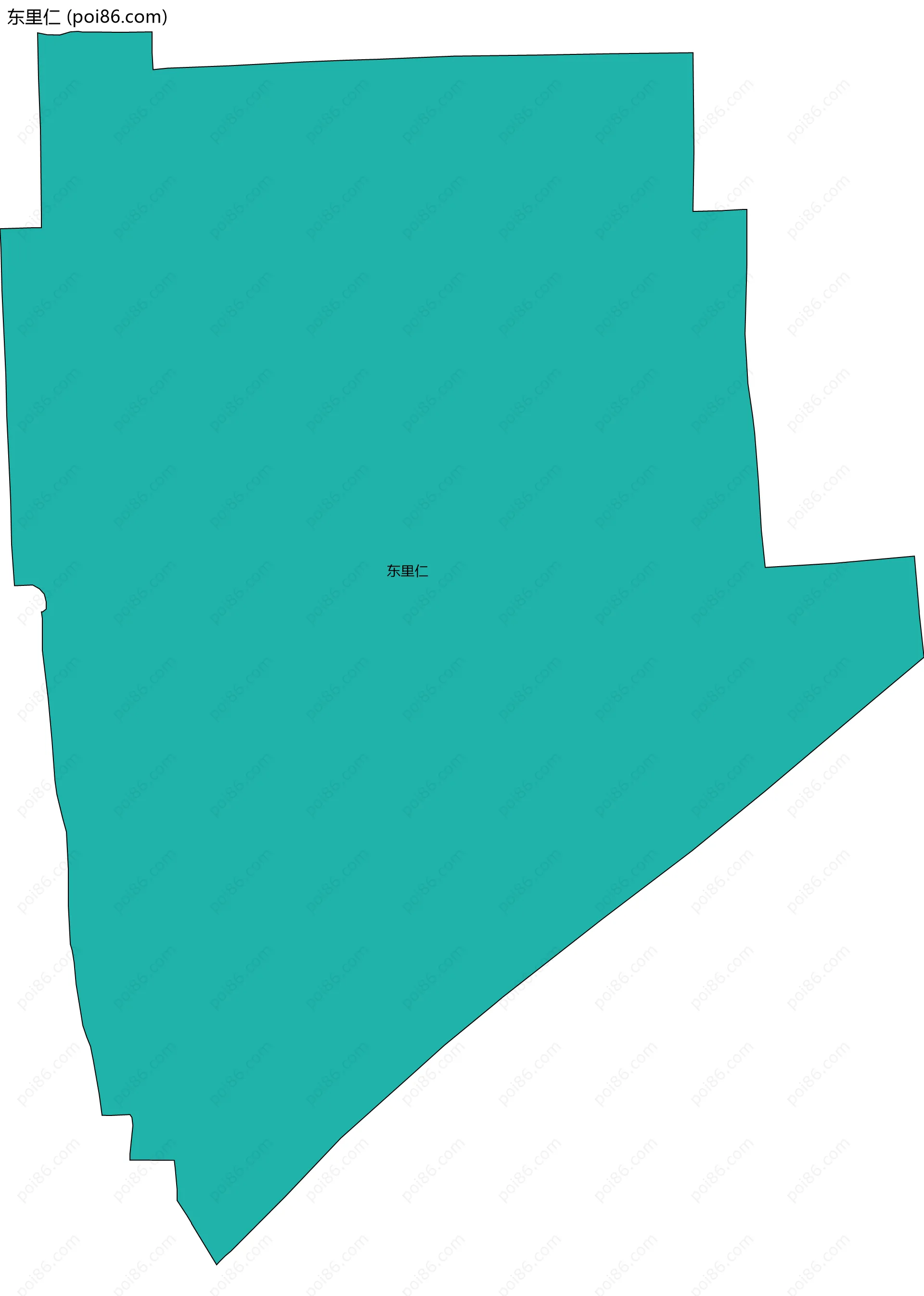 东里仁边界地图