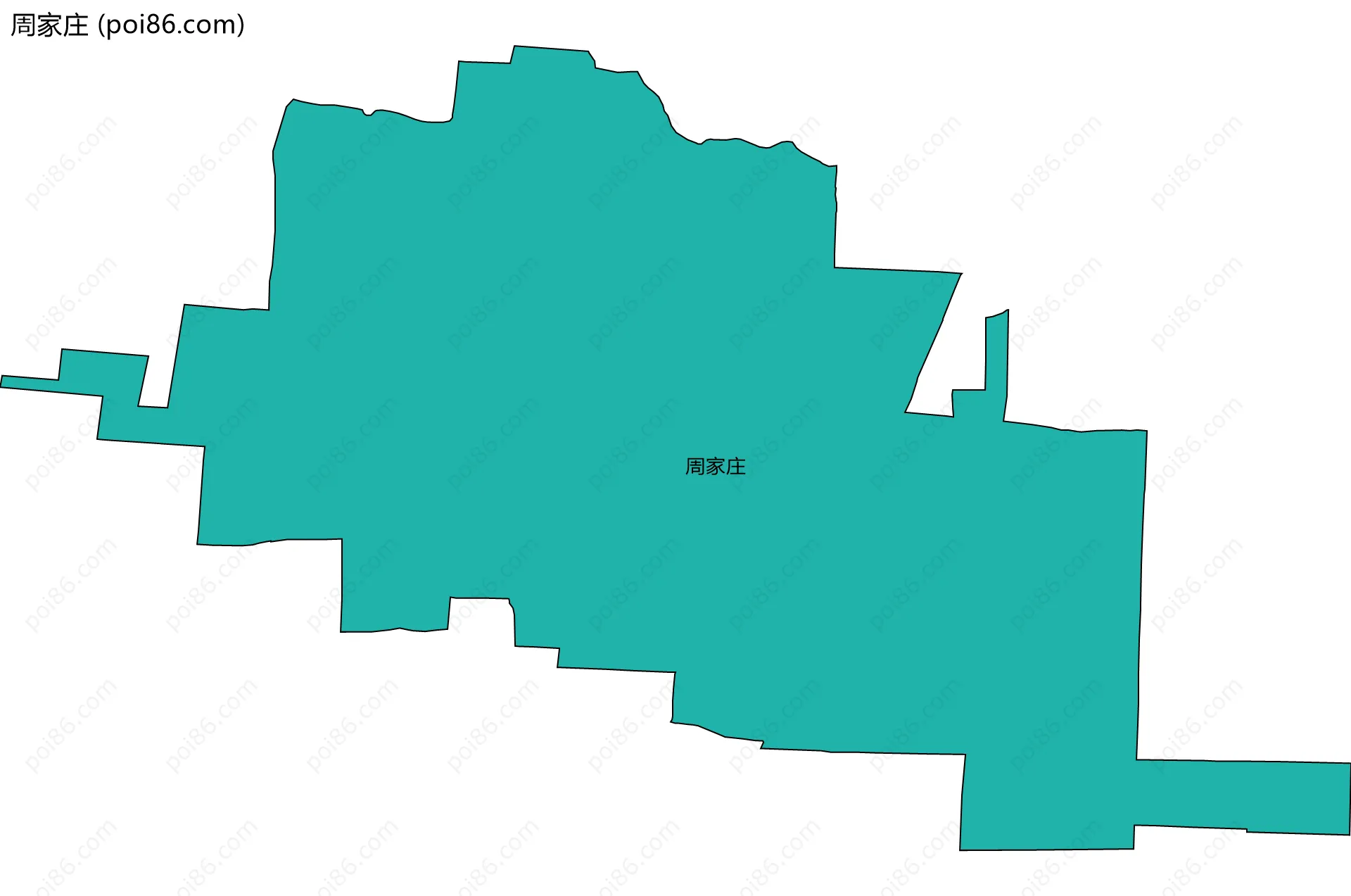周家庄边界地图