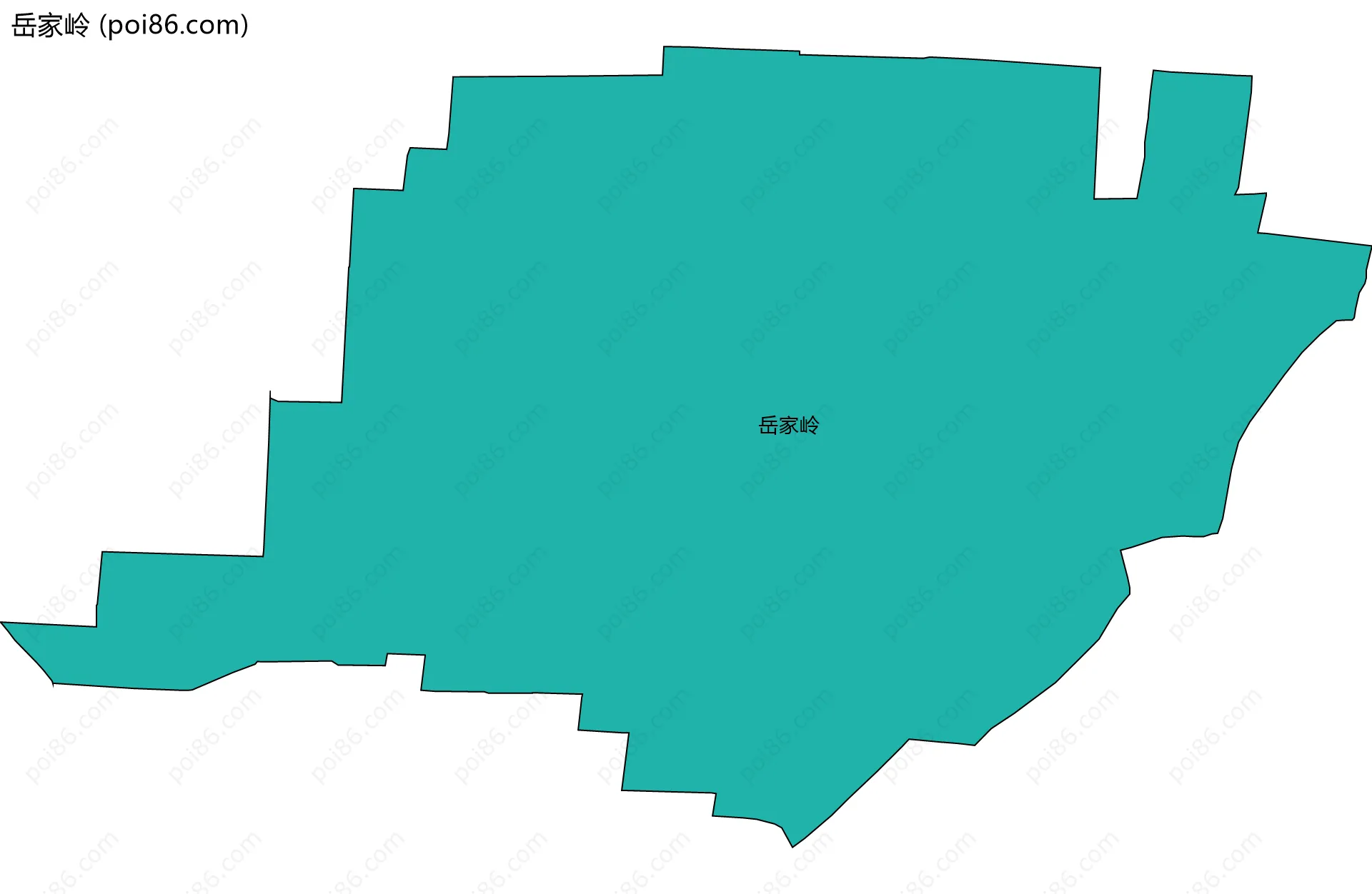 岳家岭边界地图