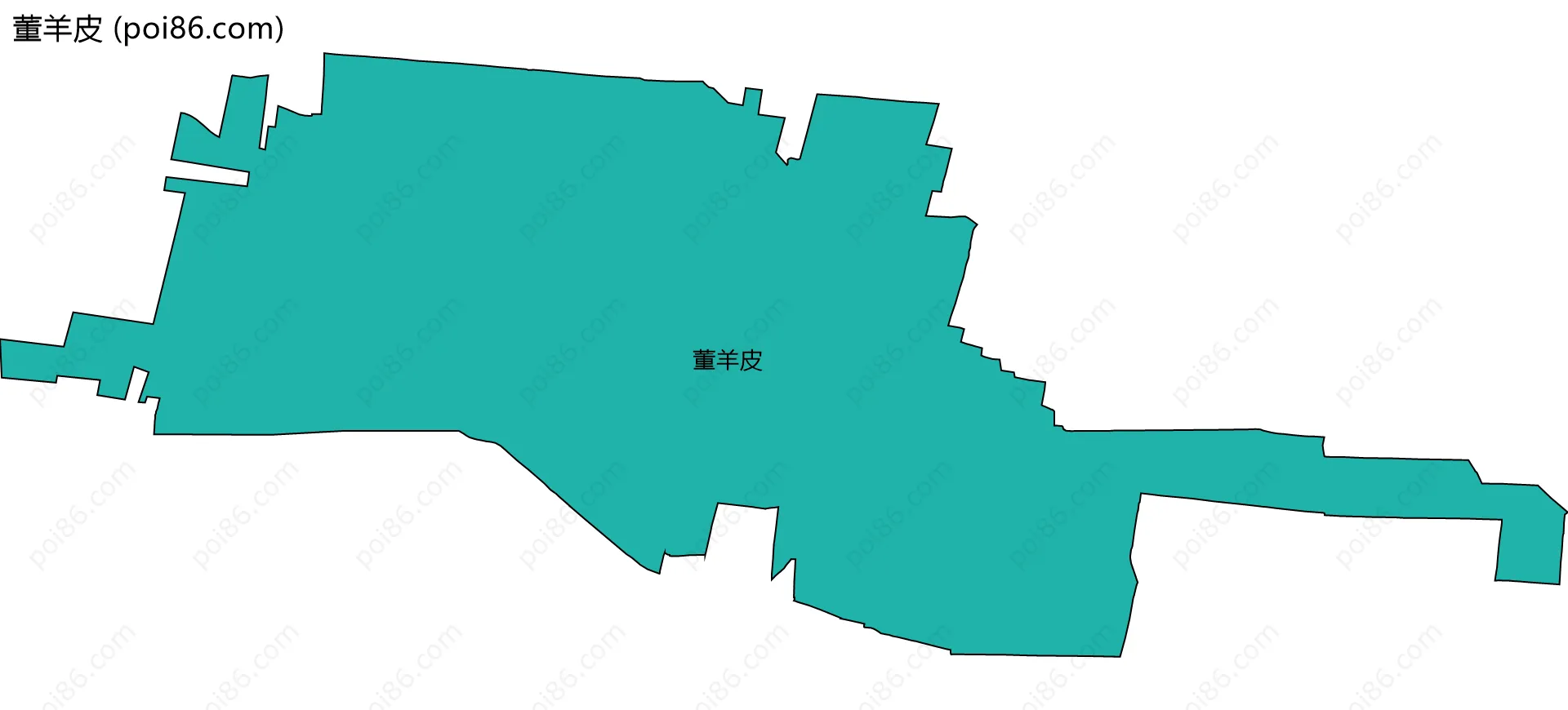 董羊皮边界地图