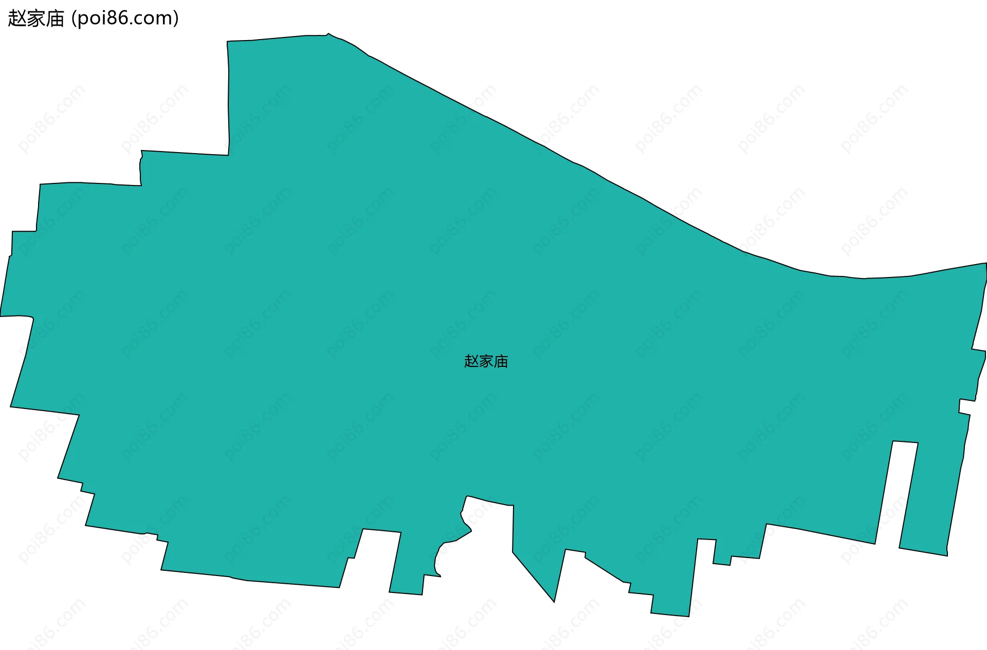 赵家庙边界地图