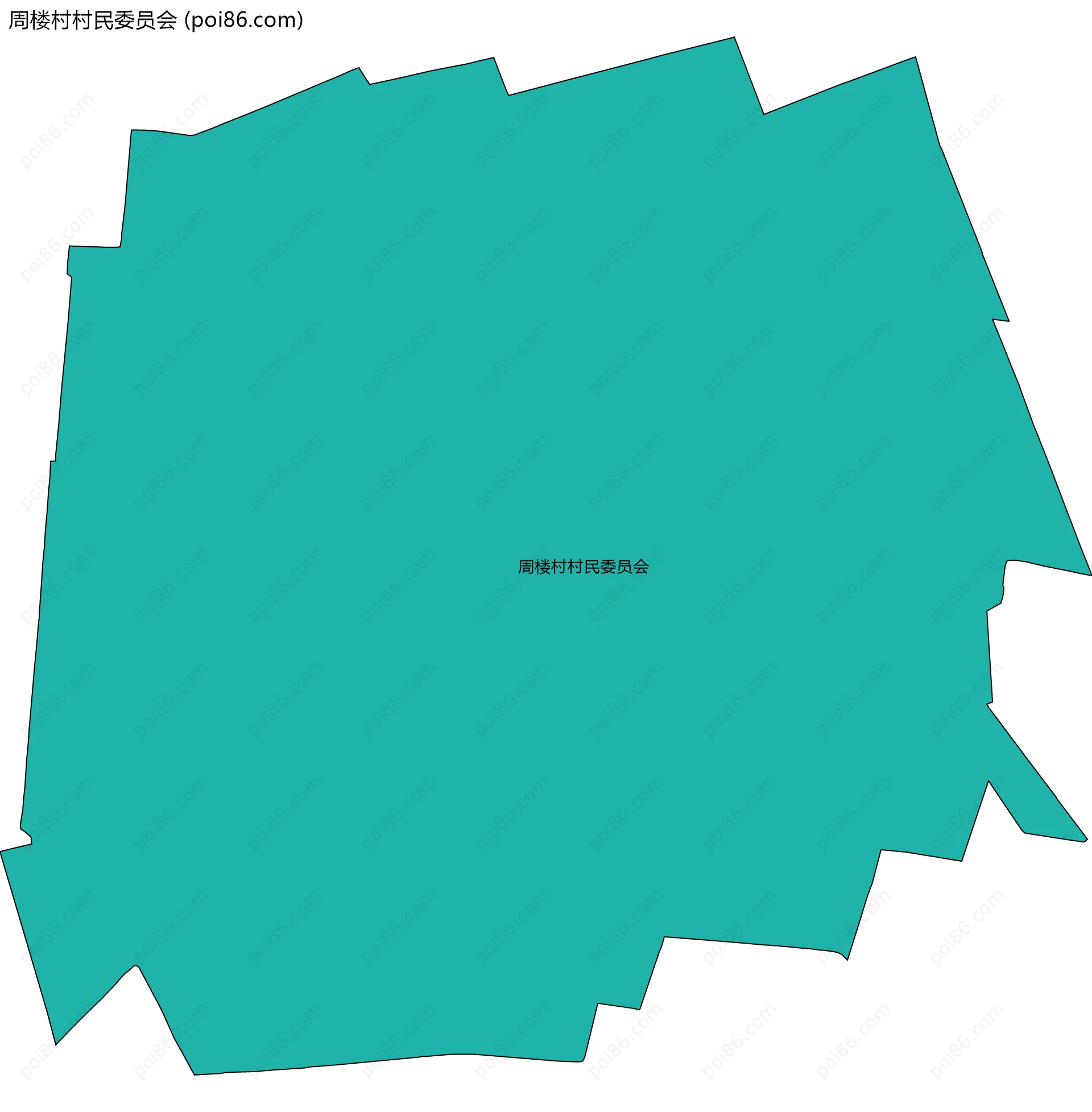 周楼村村民委员会边界地图