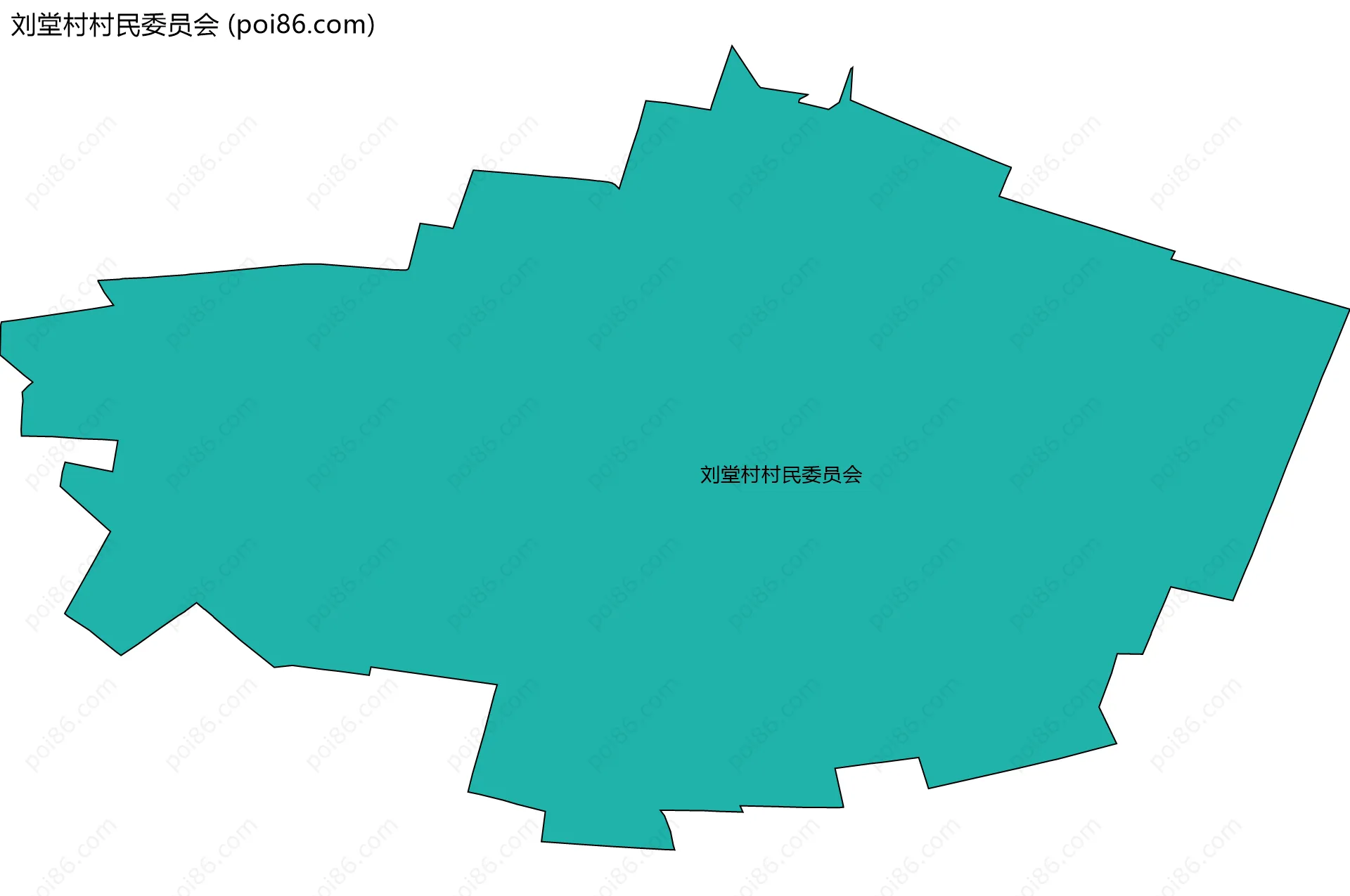 刘堂村村民委员会边界地图
