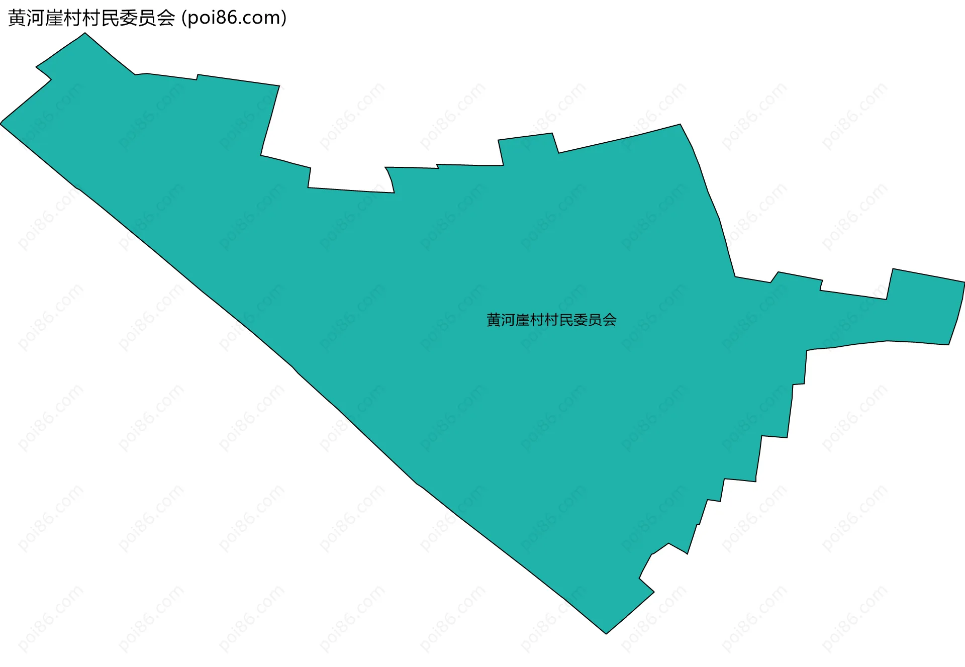 黄河崖村村民委员会边界地图