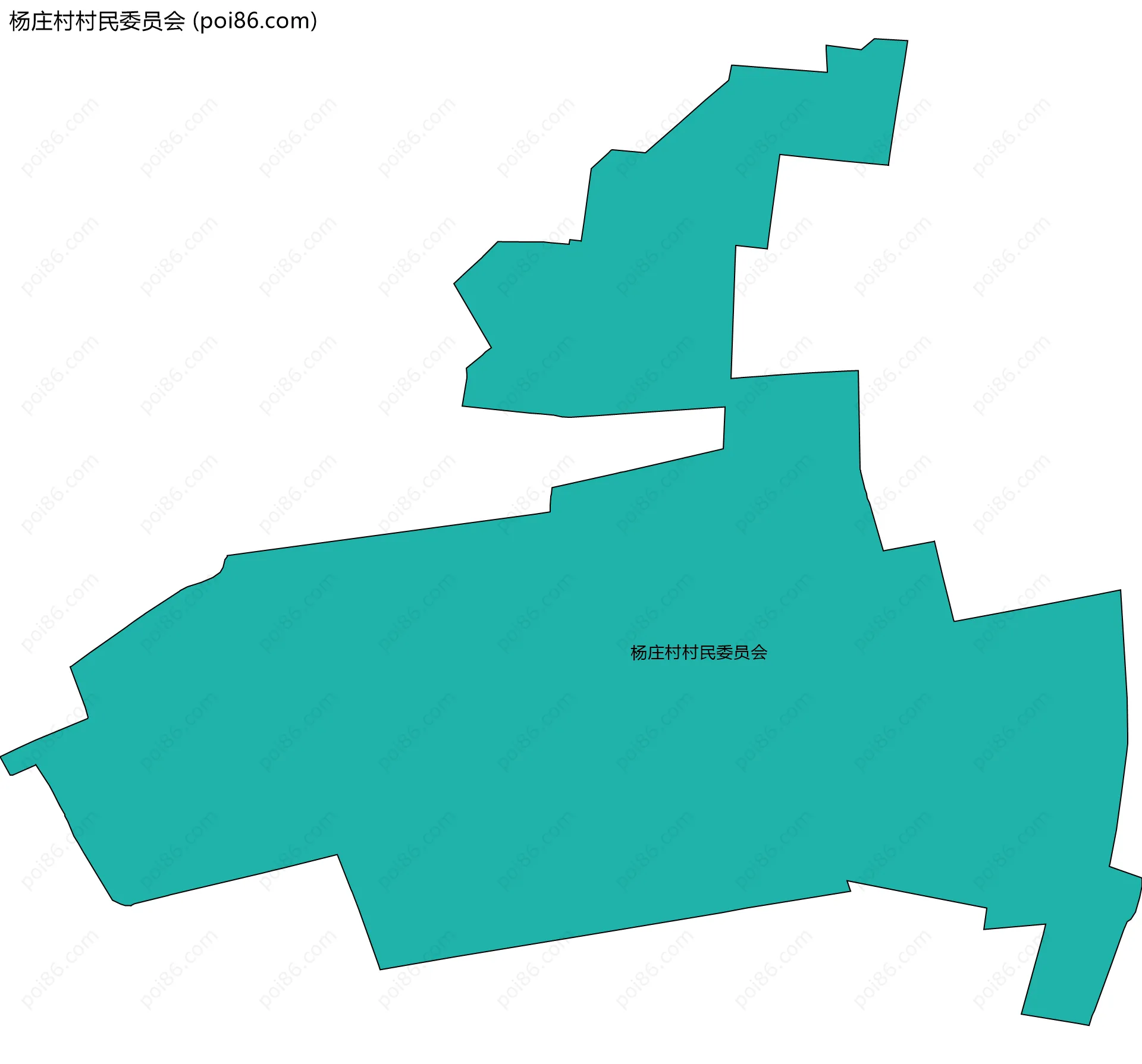 杨庄村村民委员会边界地图