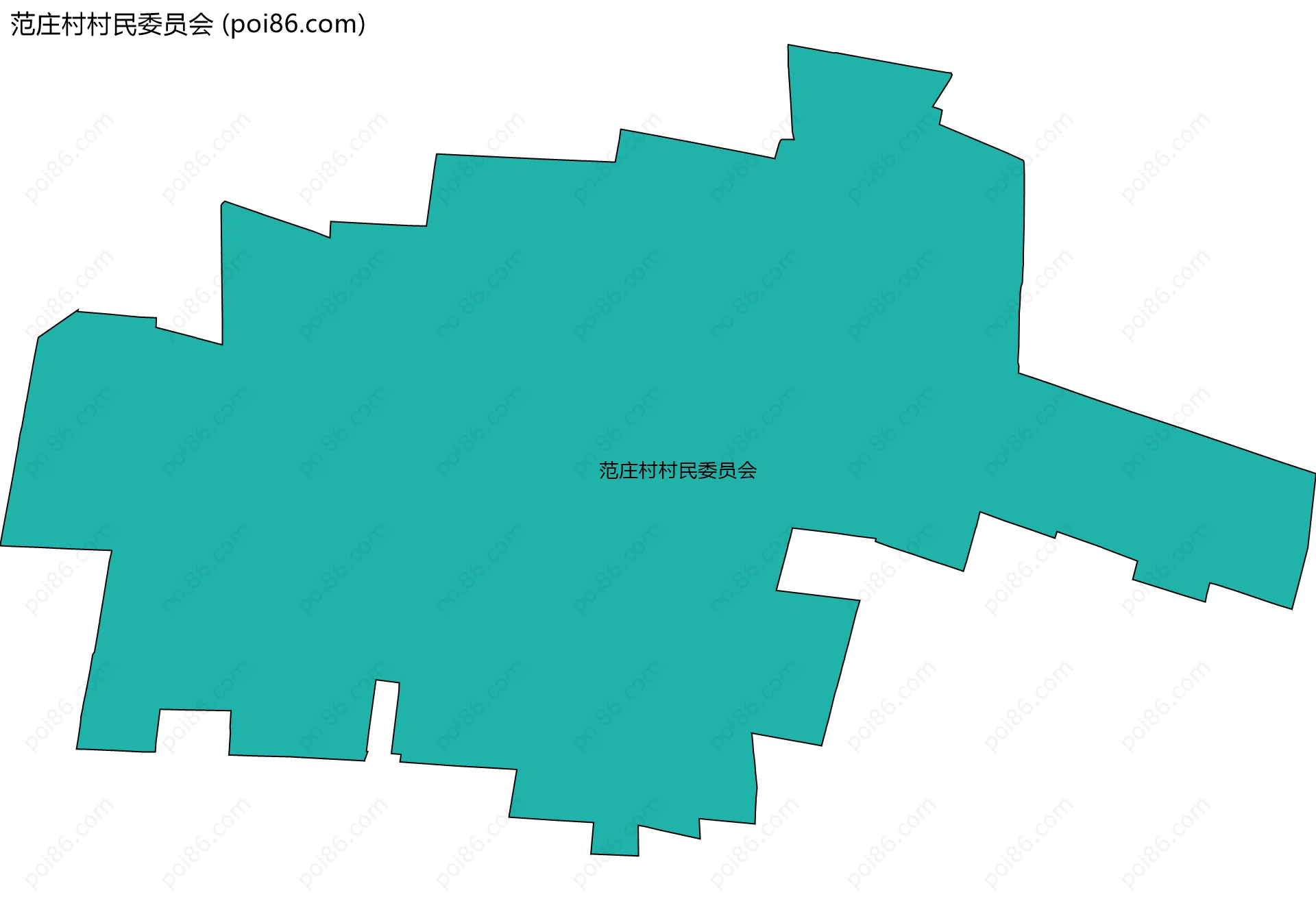 范庄村村民委员会边界地图