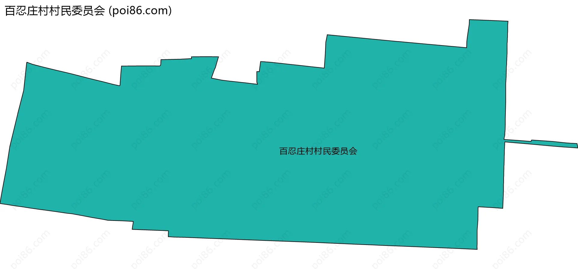 百忍庄村村民委员会边界地图
